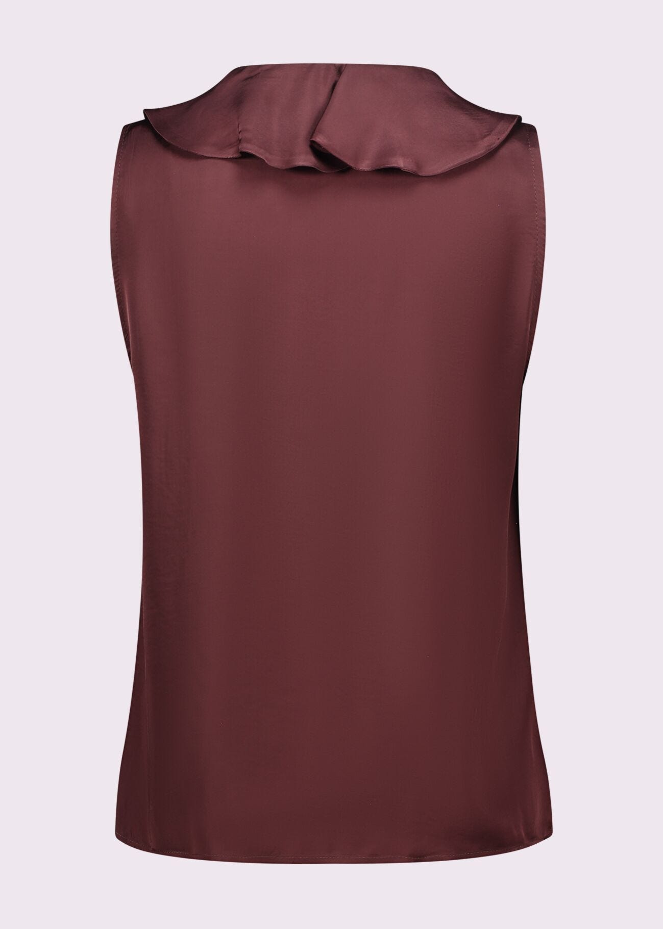 Women's brown satin top