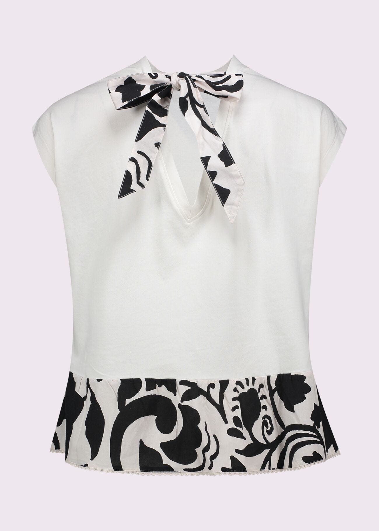 Camiseta blanca de algodón para mujer