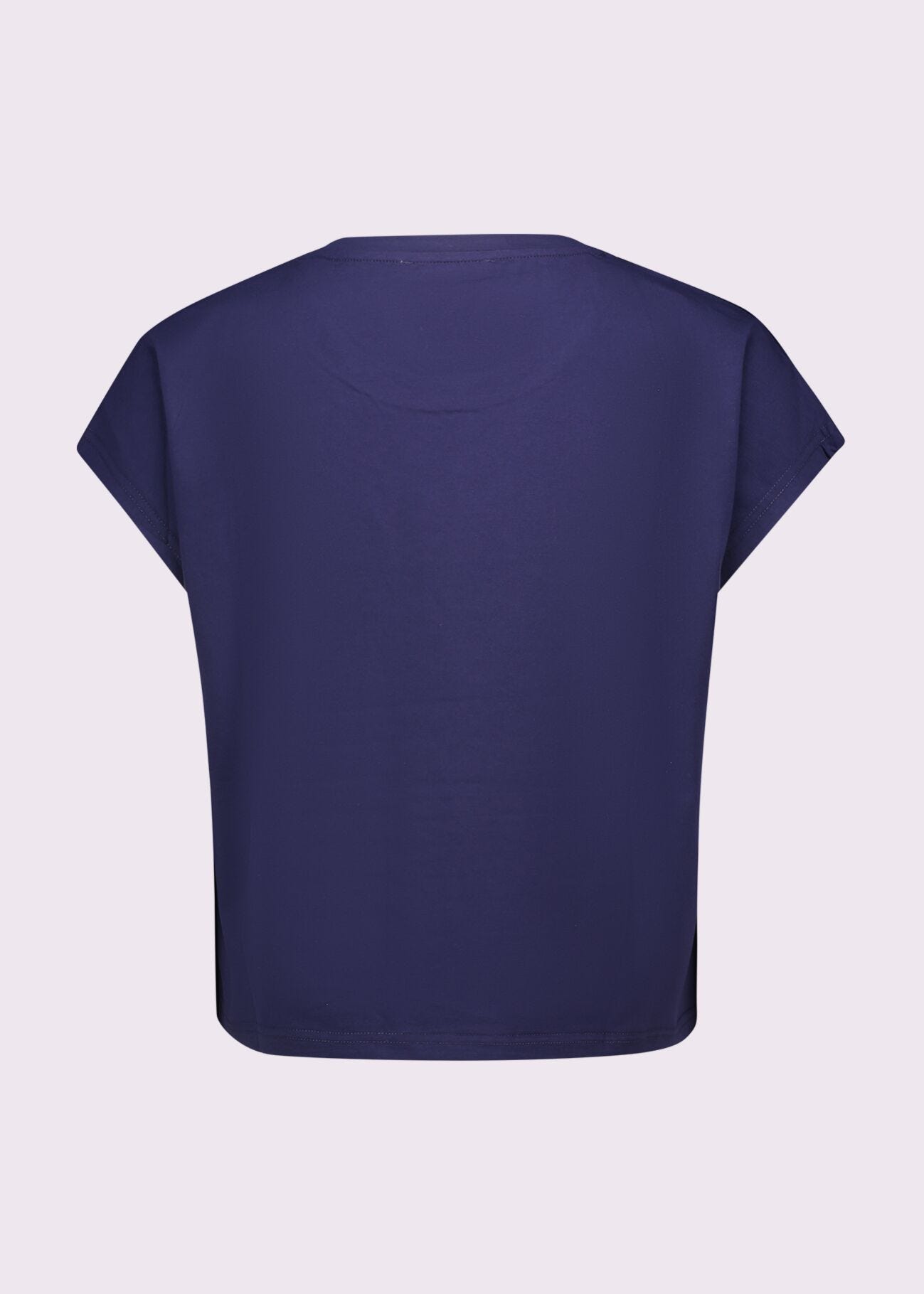 Camiseta azul de algodón para mujer