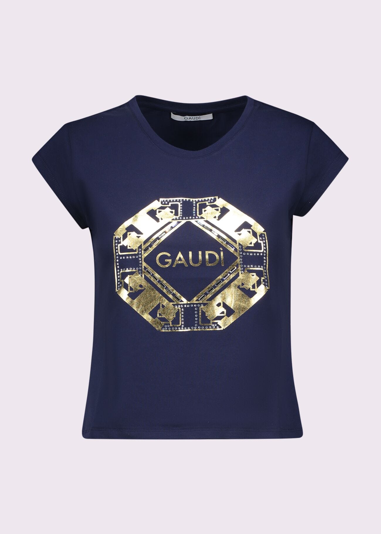 Women's blue cotton T-shirt
