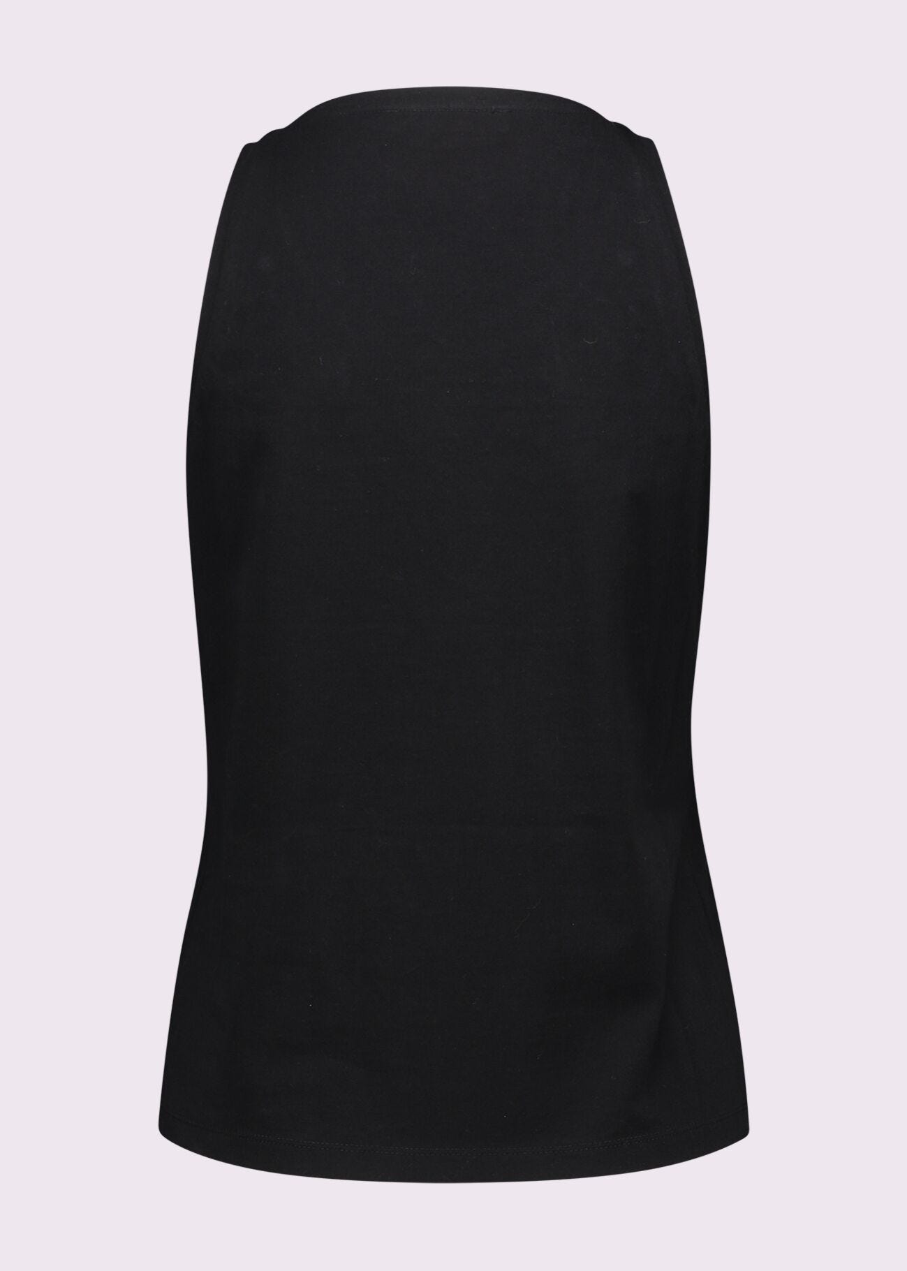Top noir en coton pour femme