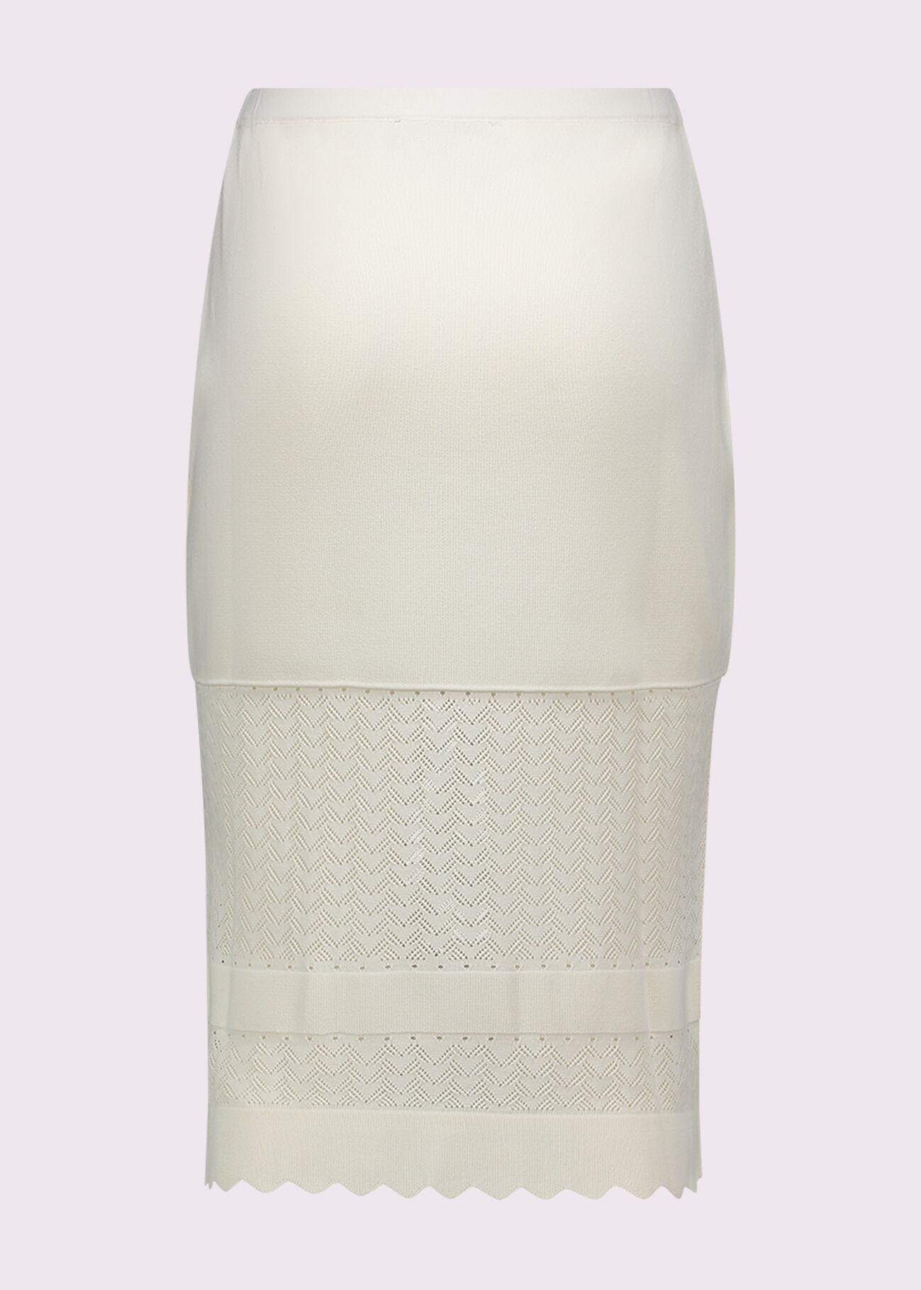Jupe crayon beige en maille