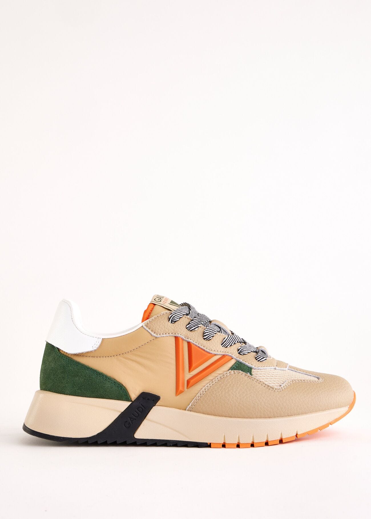 Baskets de running en cuir et nylon