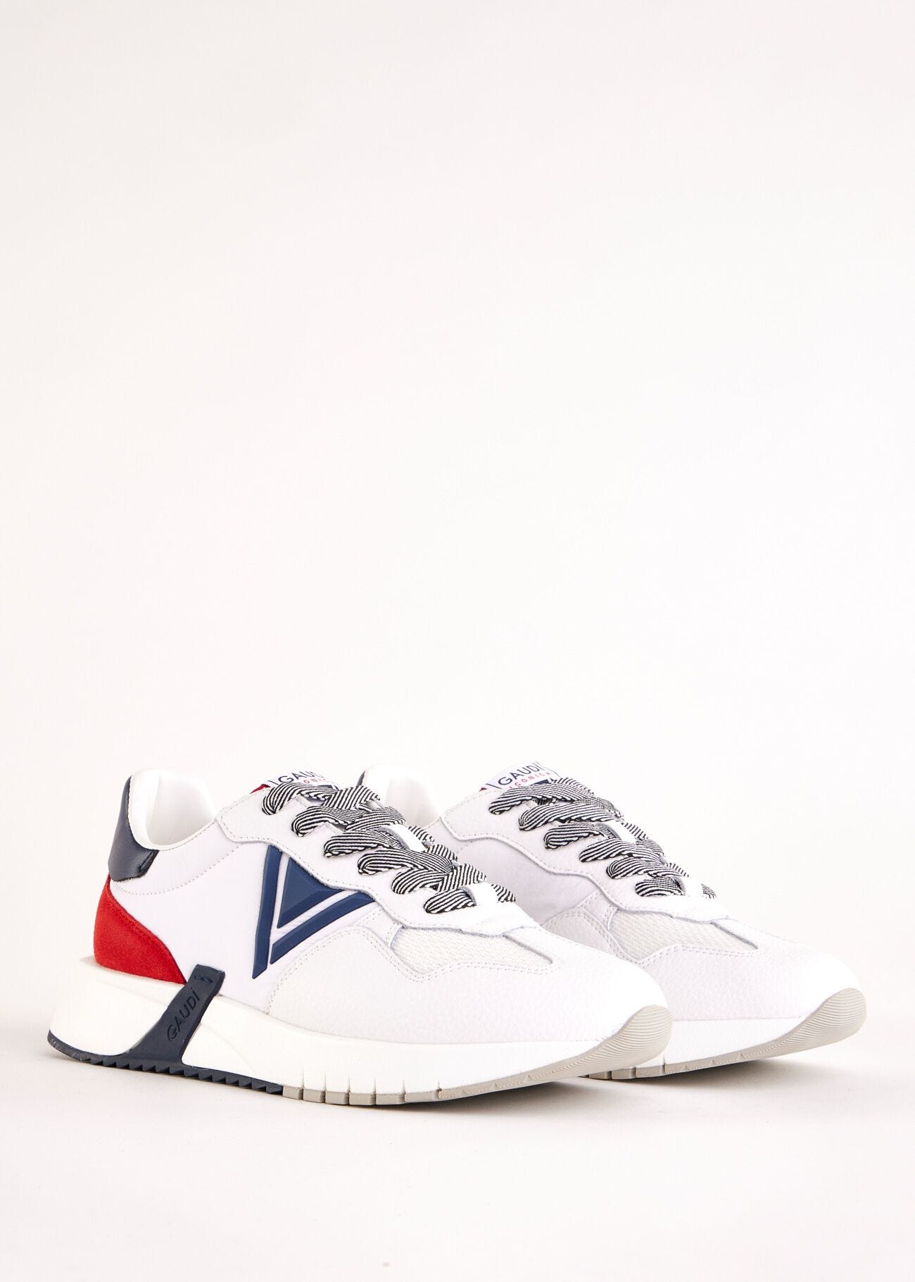 Baskets de running en cuir et nylon