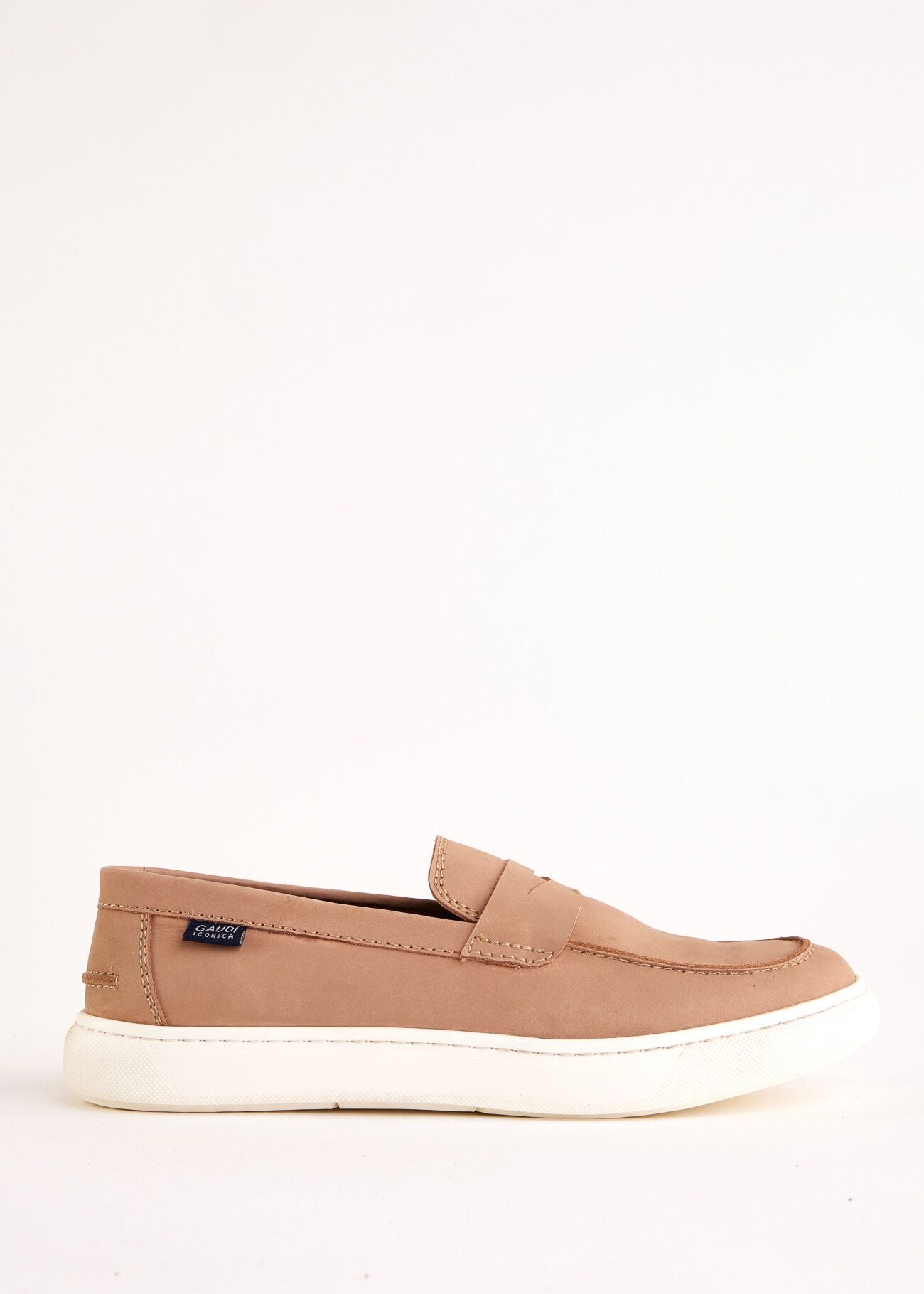 Brown leather moccasins