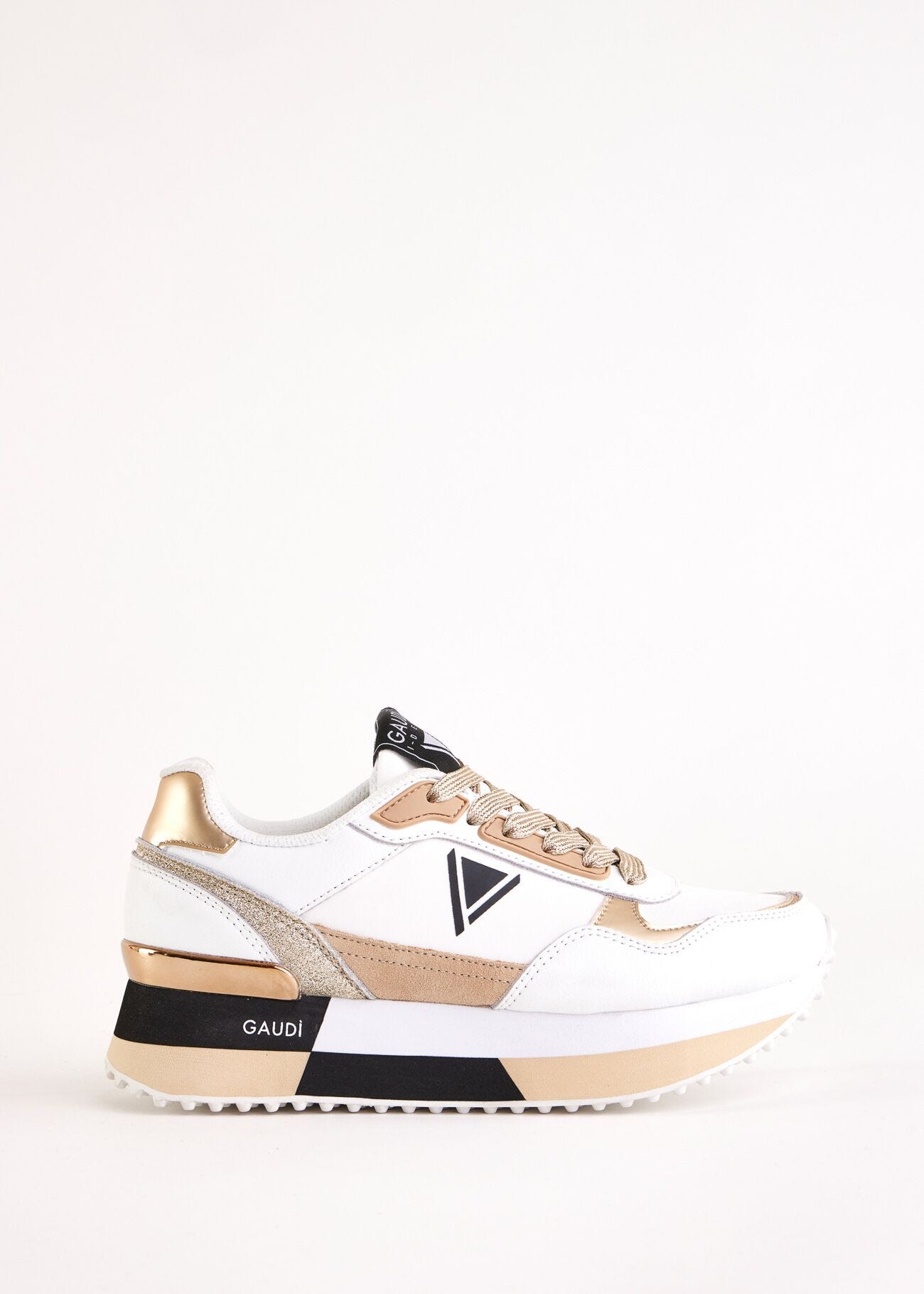 Baskets de running blanches en cuir
