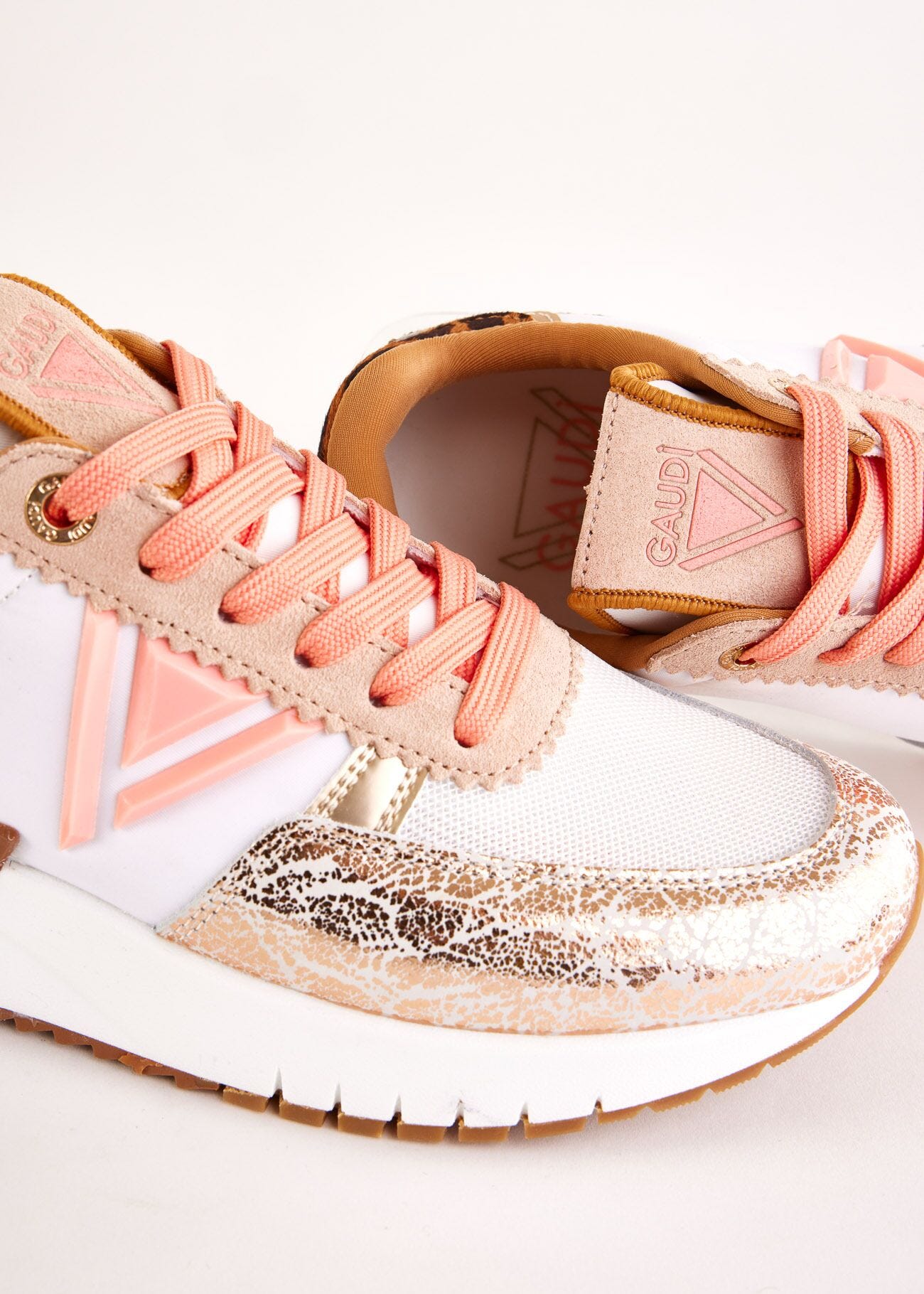 Baskets de running blanches en cuir