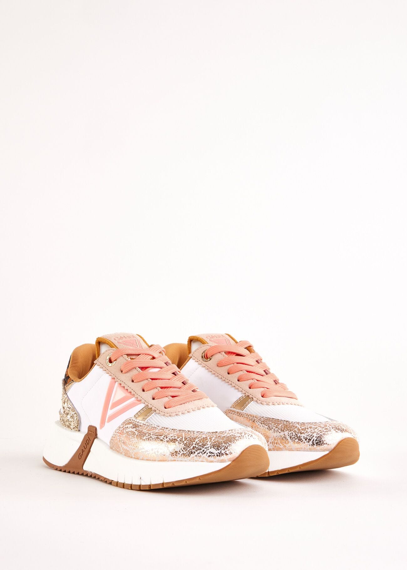 Baskets de running blanches en cuir