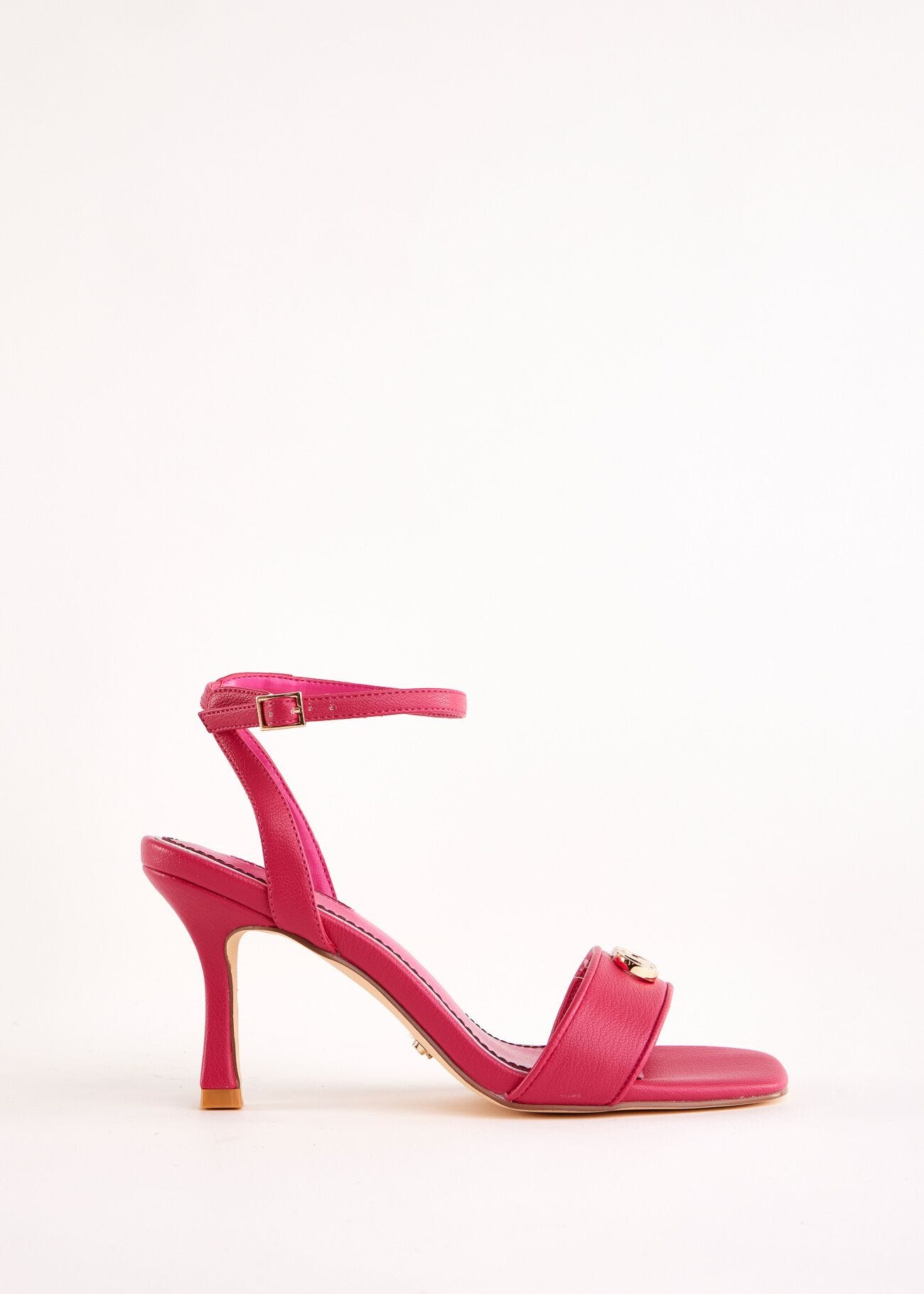 Sandales fuchsia en matière synthétique