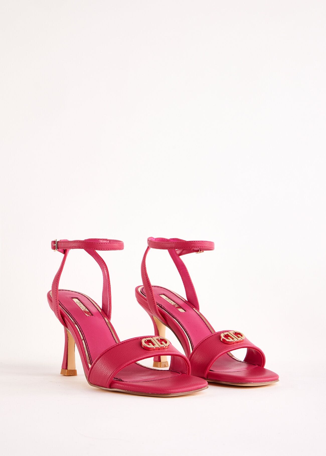 Sandales fuchsia en matière synthétique