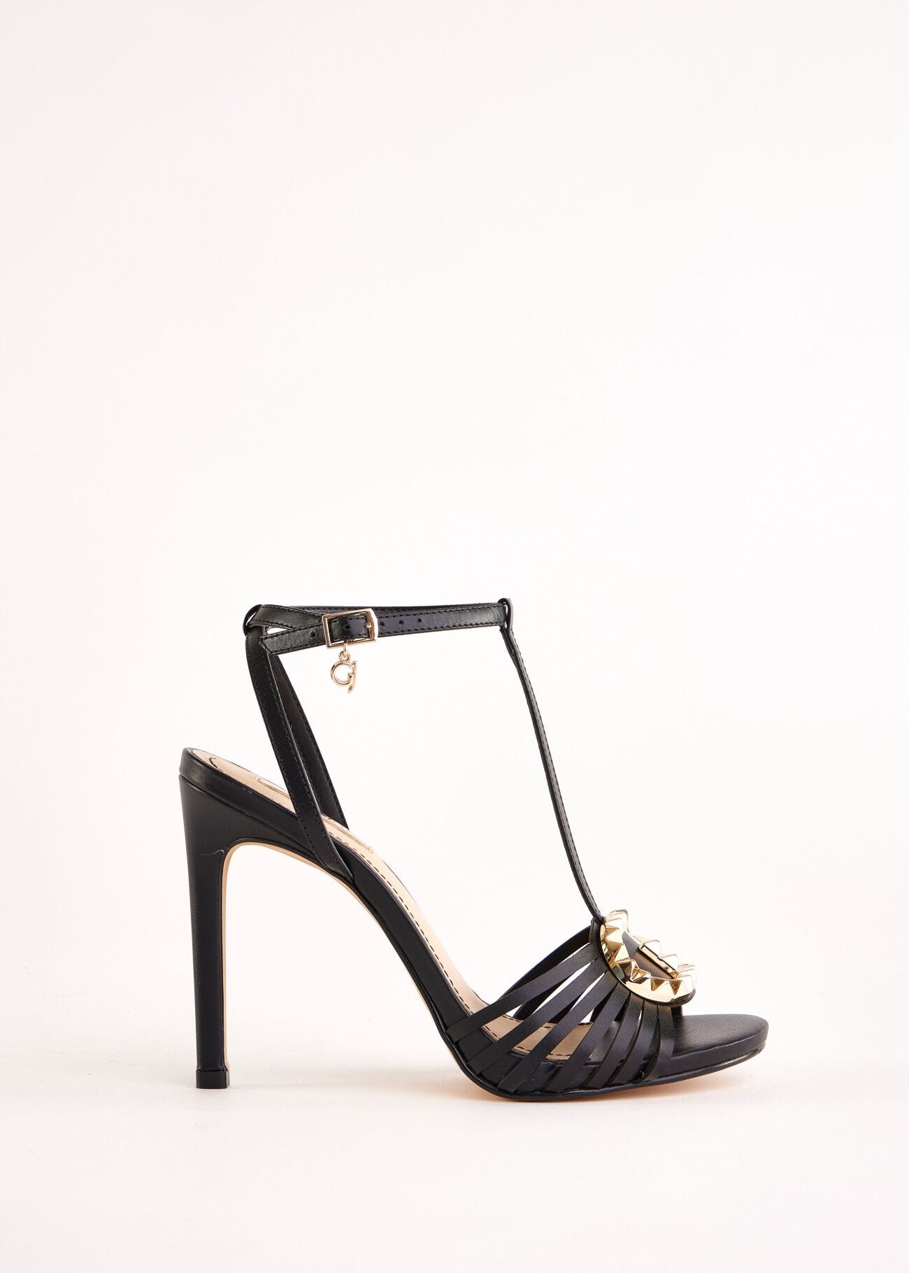 Black leather sandals