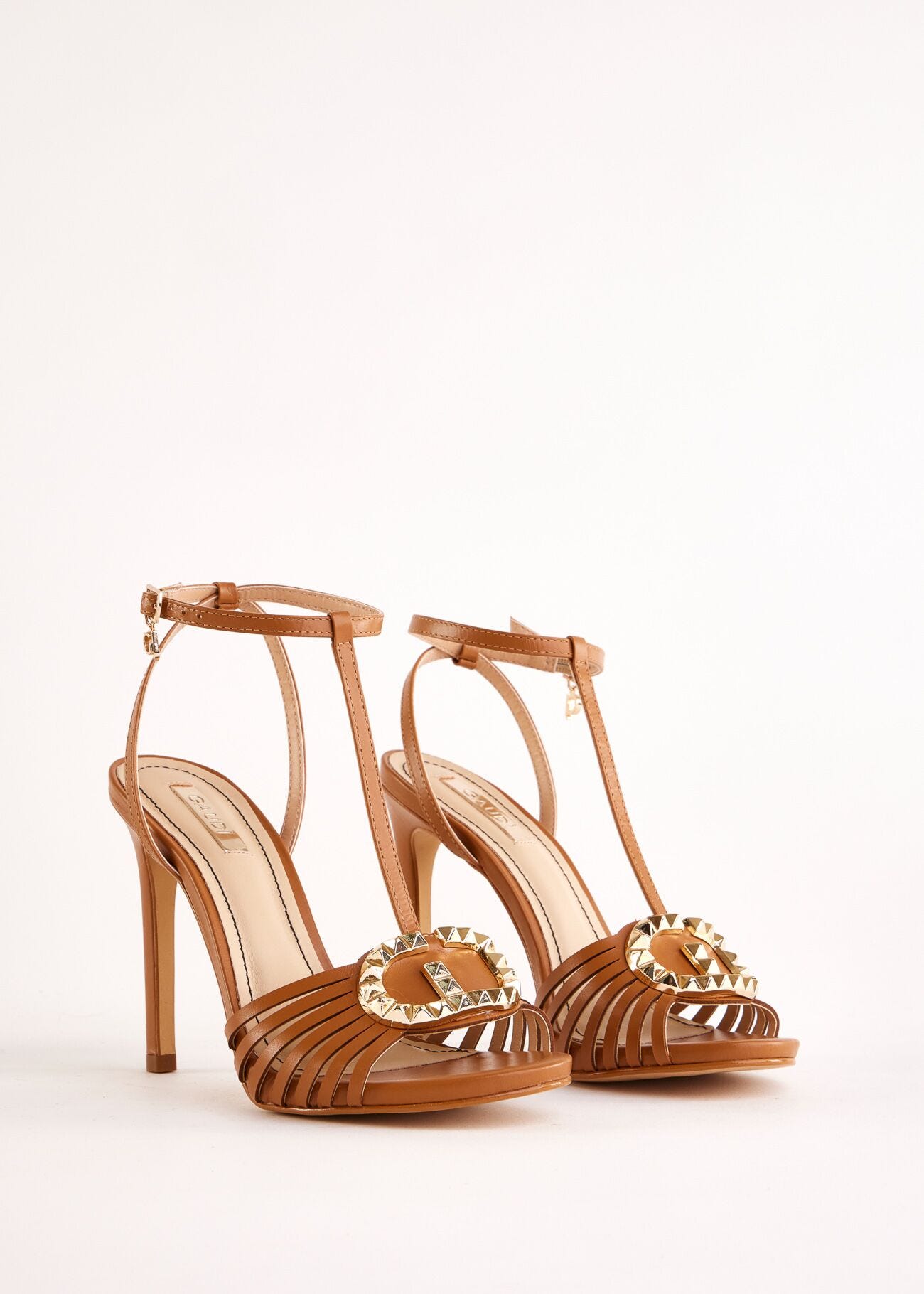 Beige leather sandals