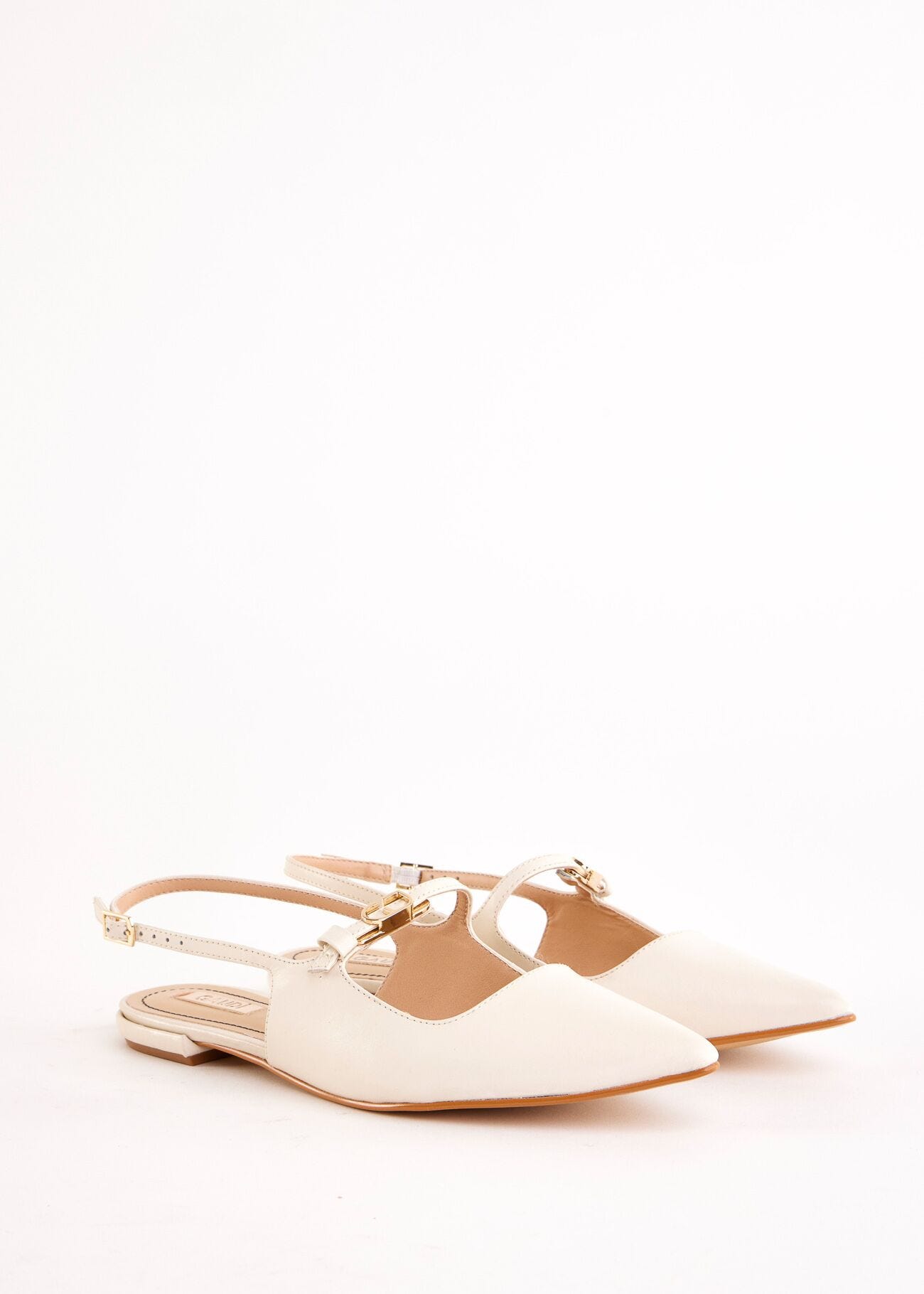 Escarpins blancs en cuir