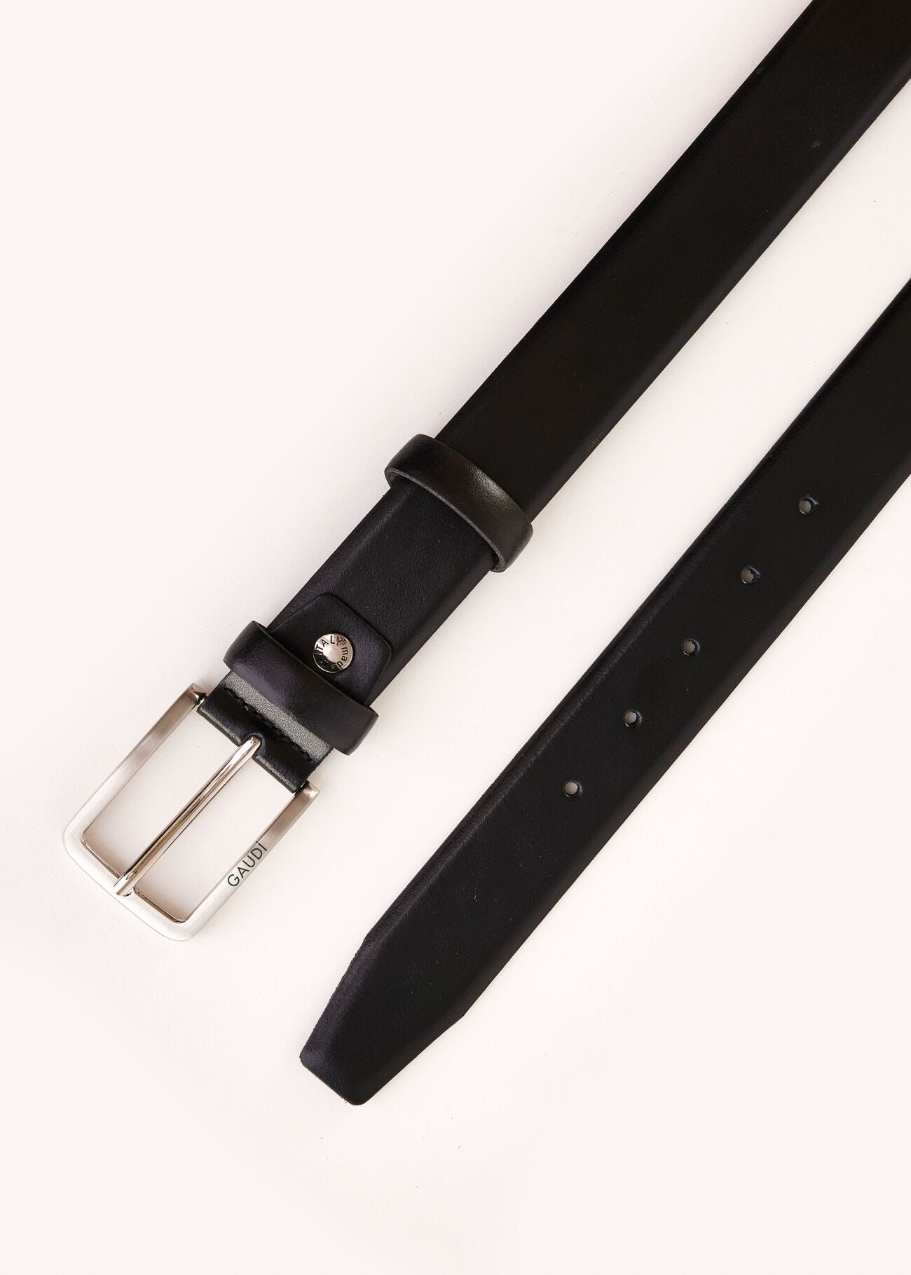 Black leather belt