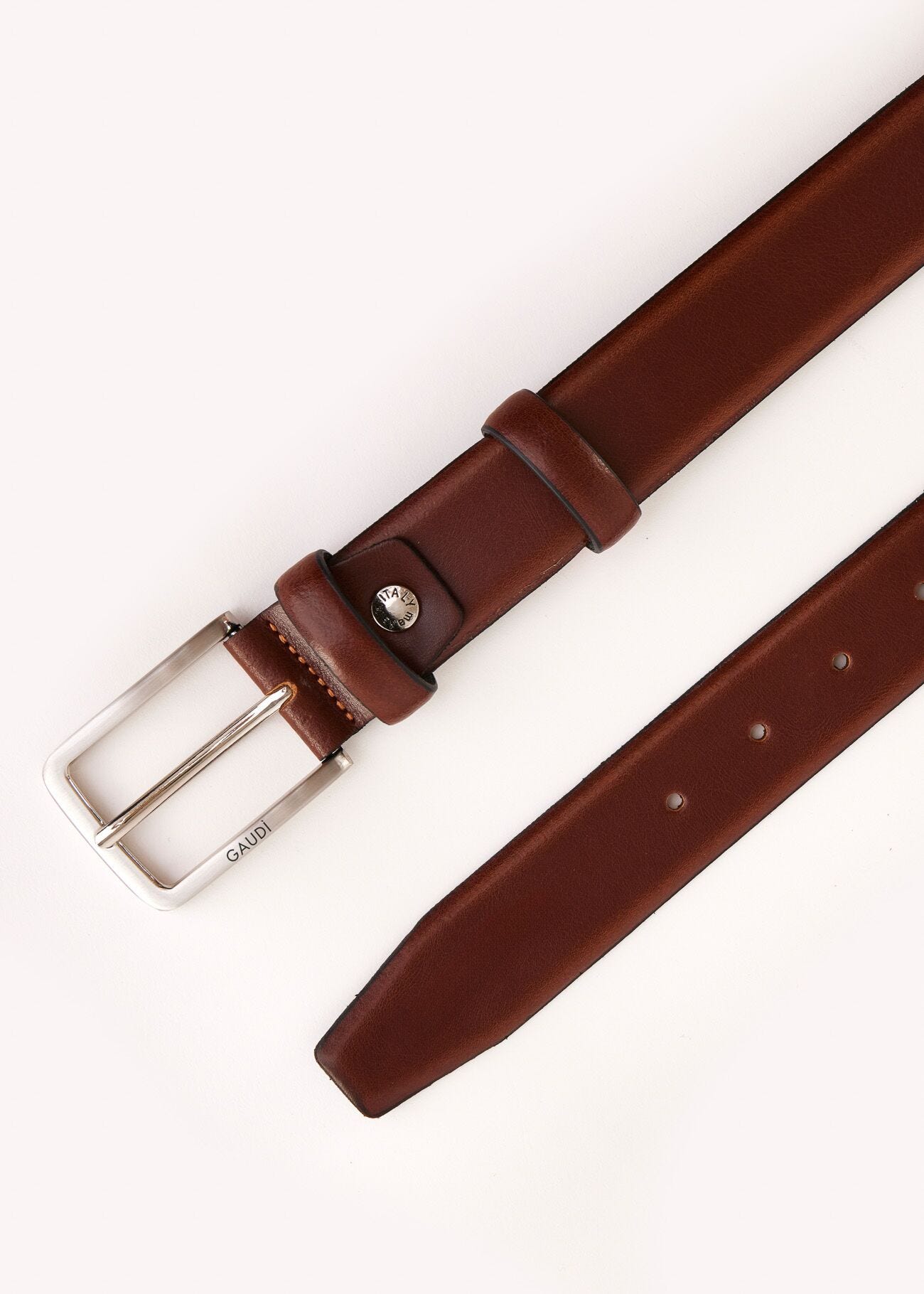 Brown leather belt