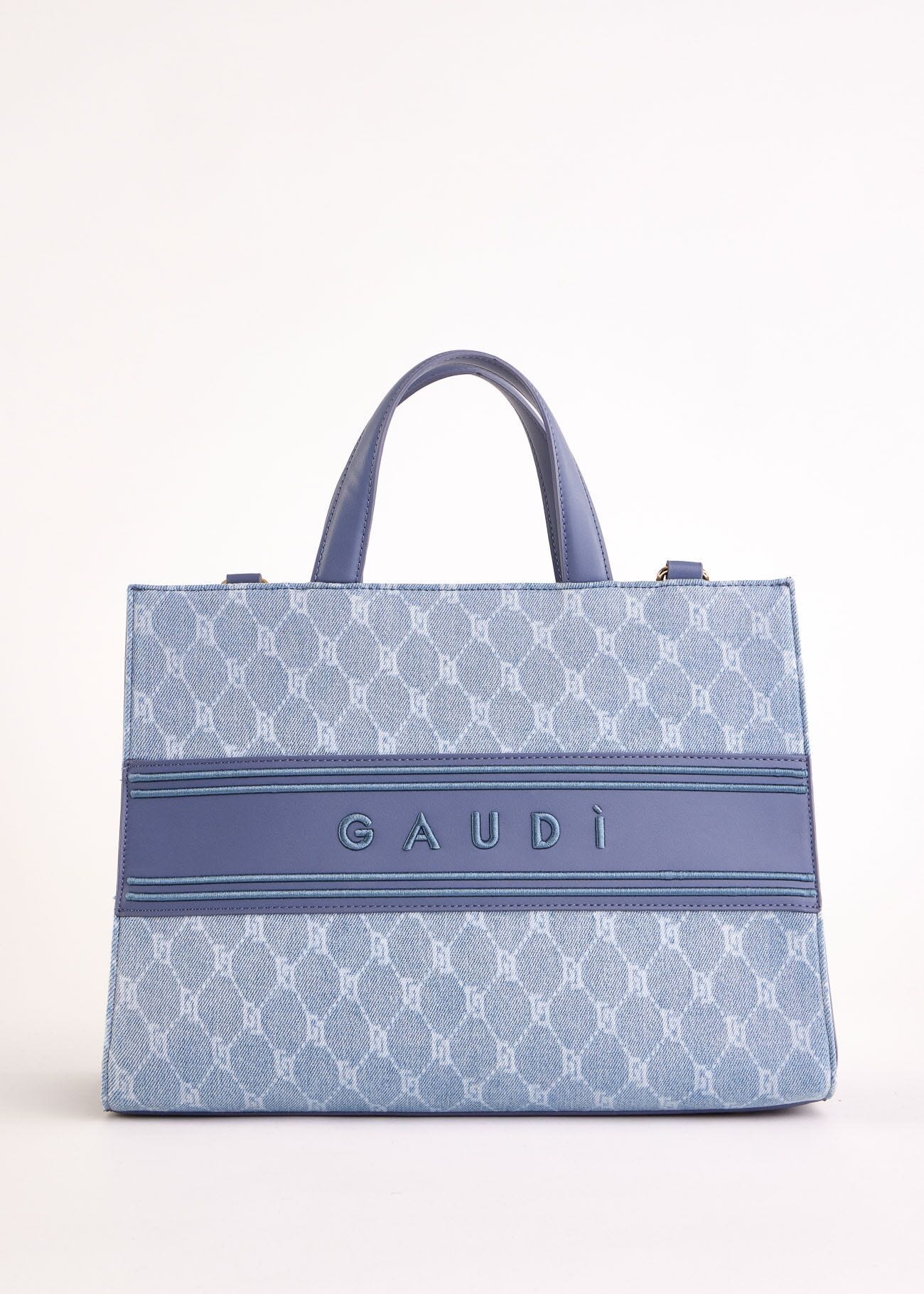 Borsa top handle in denim