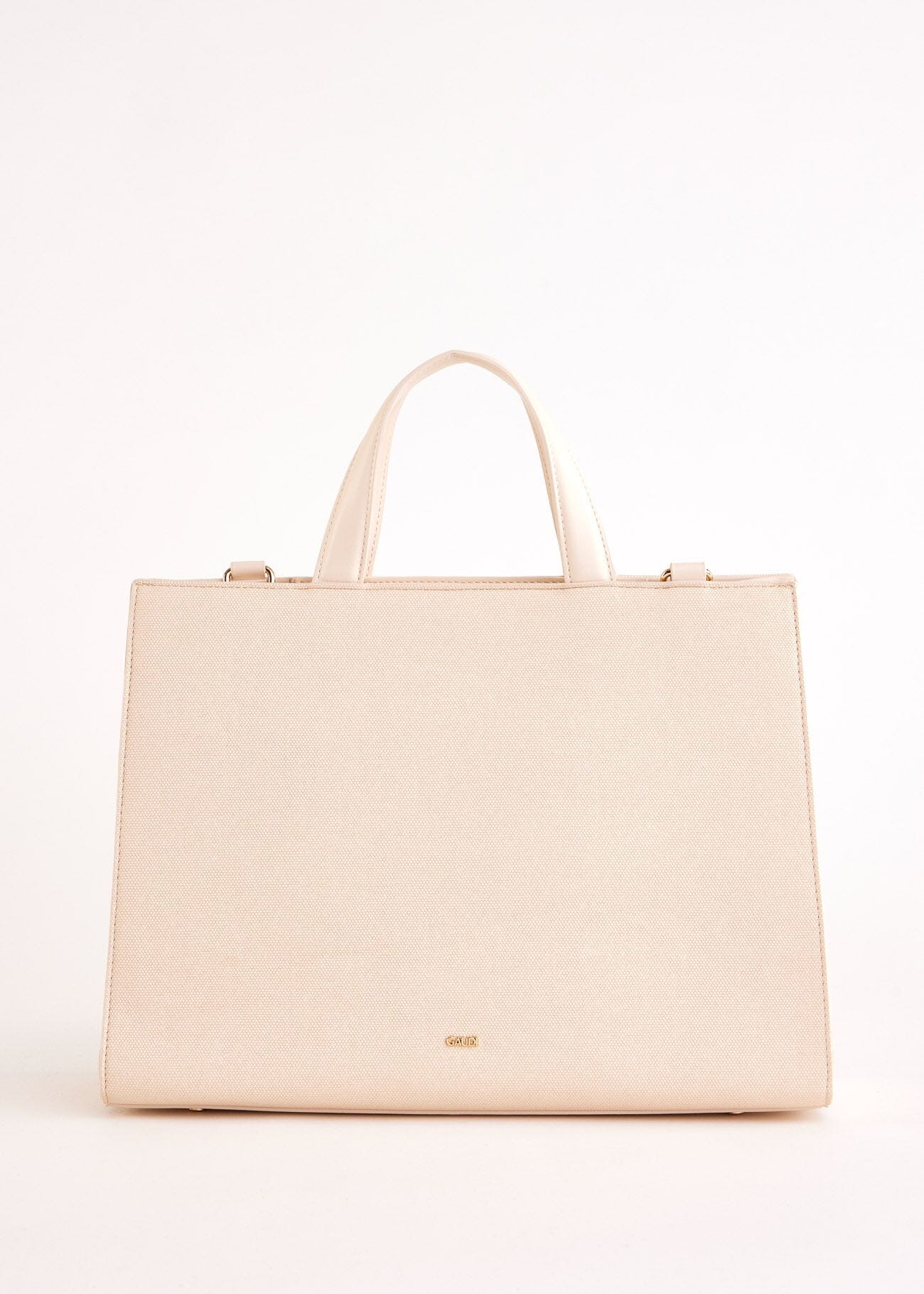 Borsa top handle bianca con logo