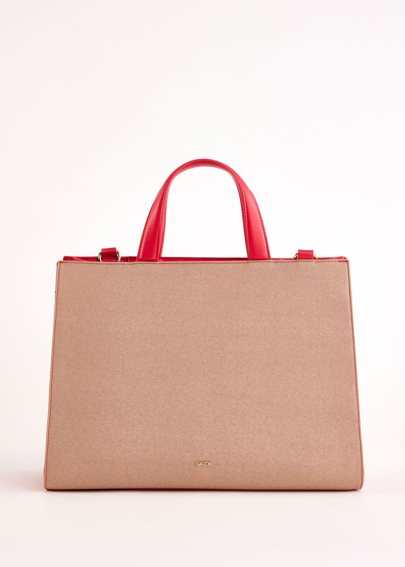 Borsa top handle rossa con logo