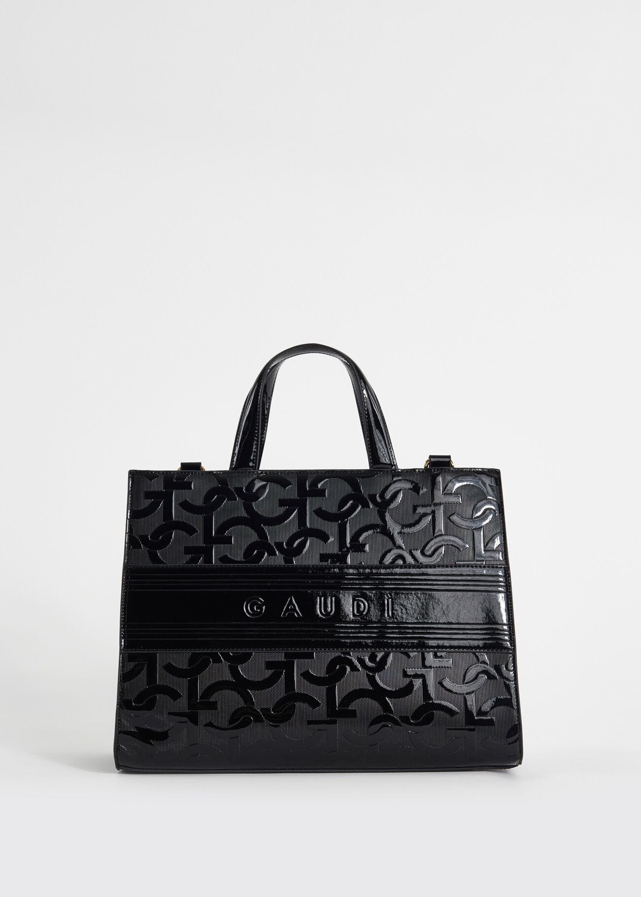 Sac à main noir avec logo