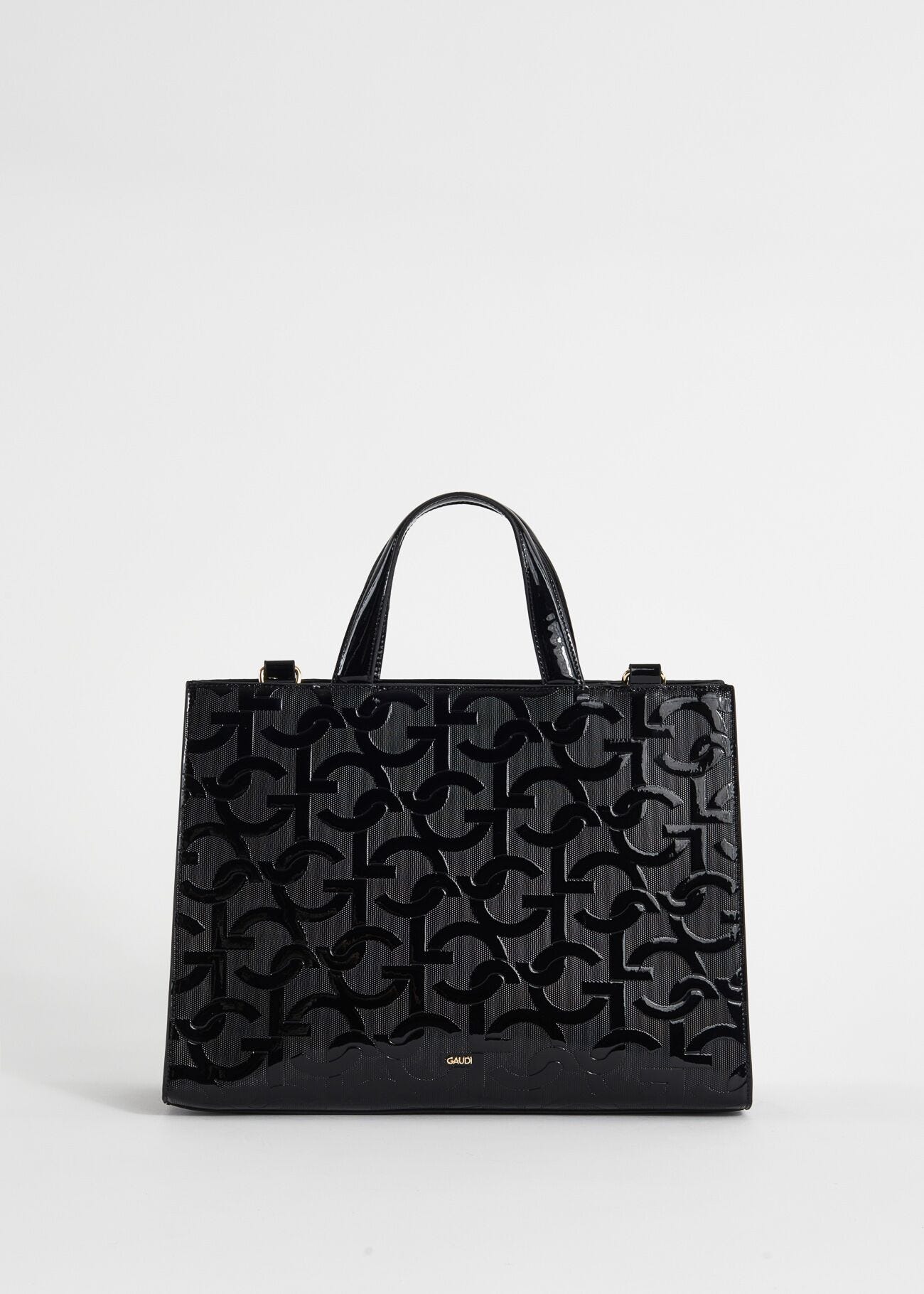 Sac à main noir avec logo