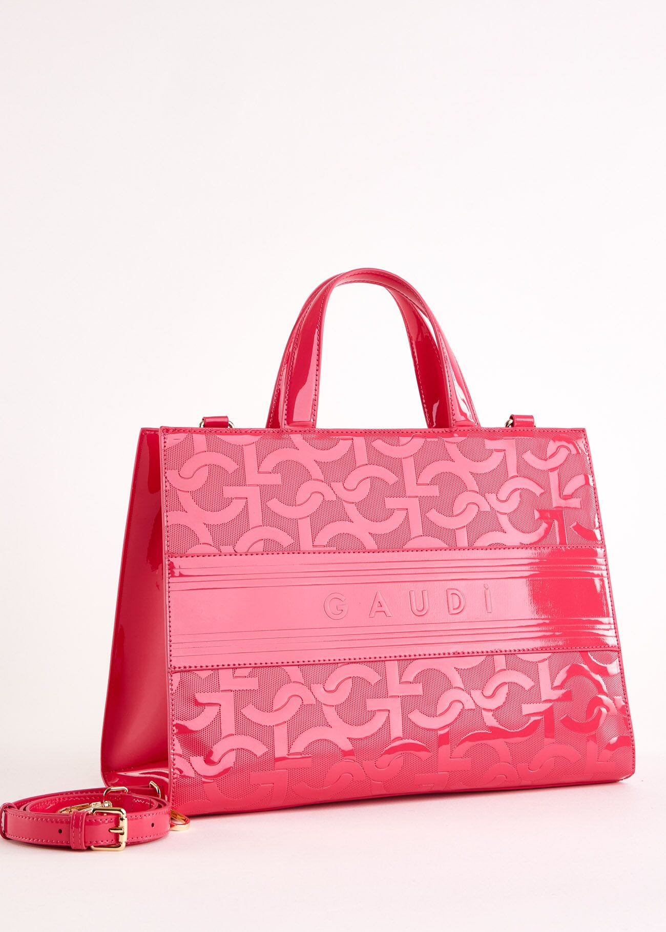 Sac à main fuchsia avec logo