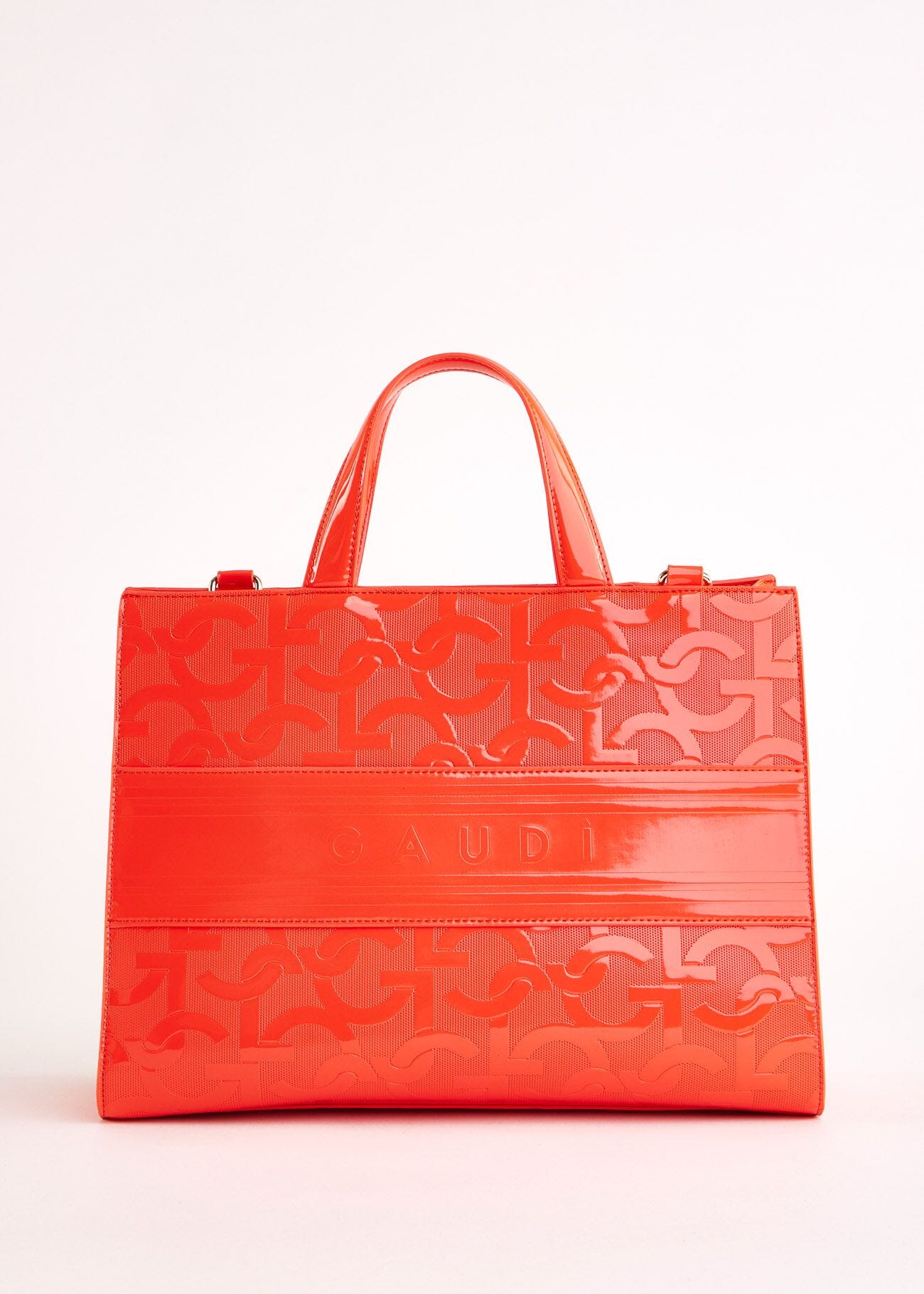 Sac à main orange avec logo