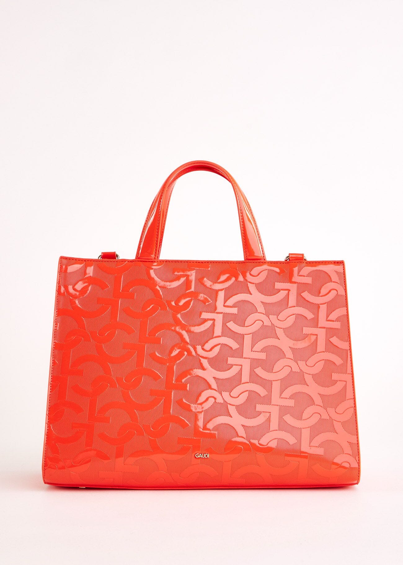 Sac à main orange avec logo
