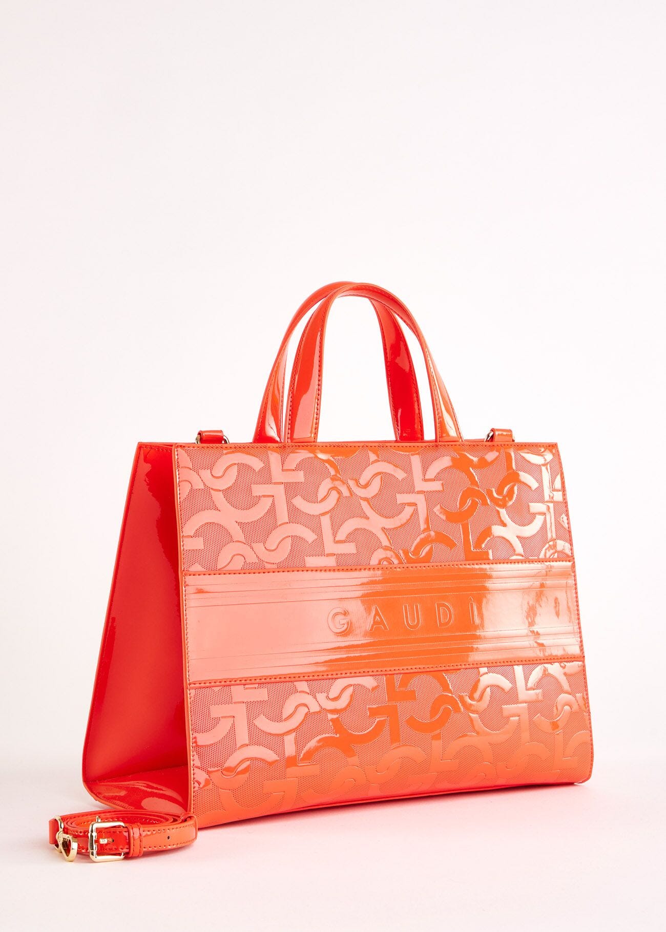 Sac à main orange avec logo