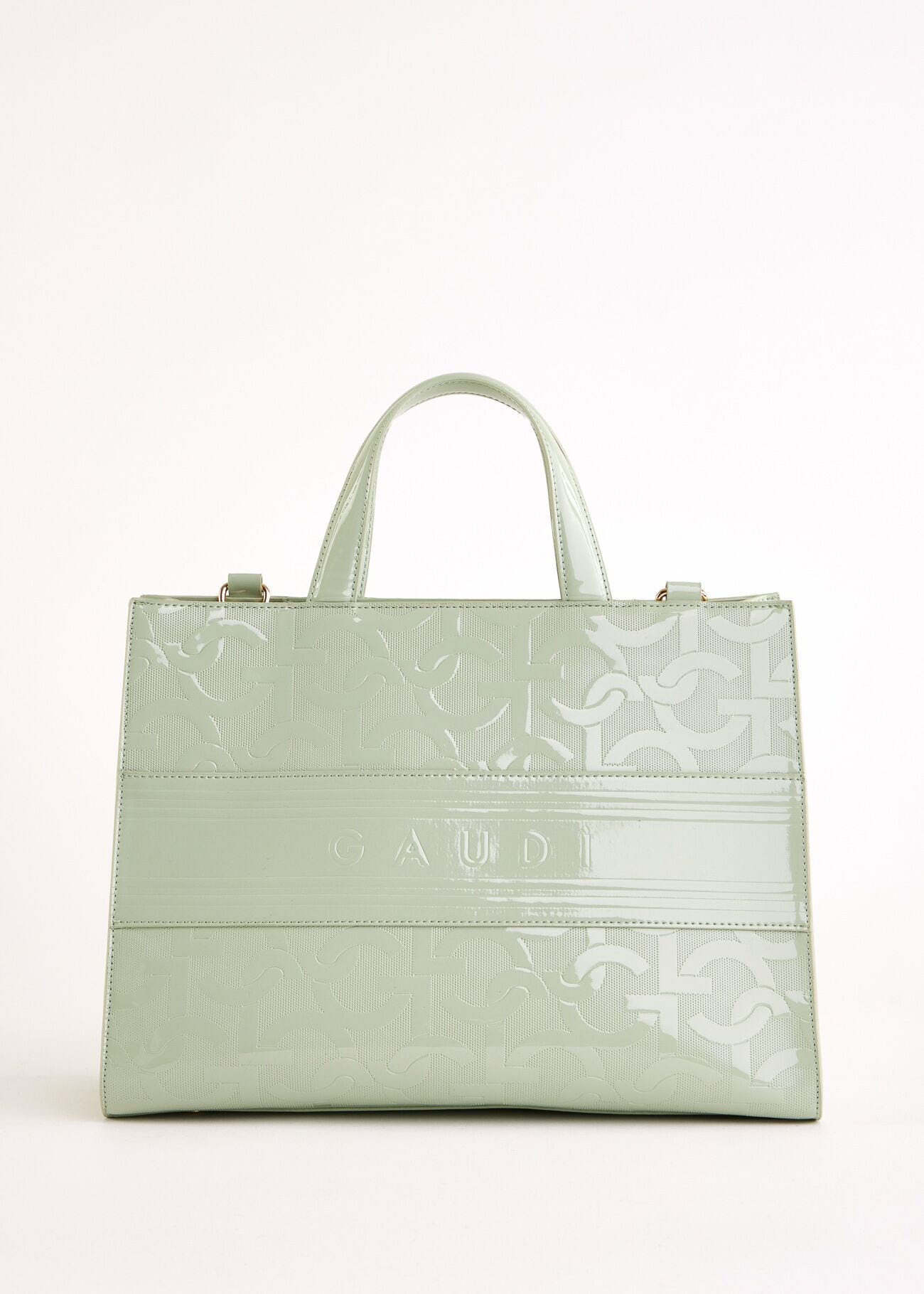 Sac à main vert avec logo