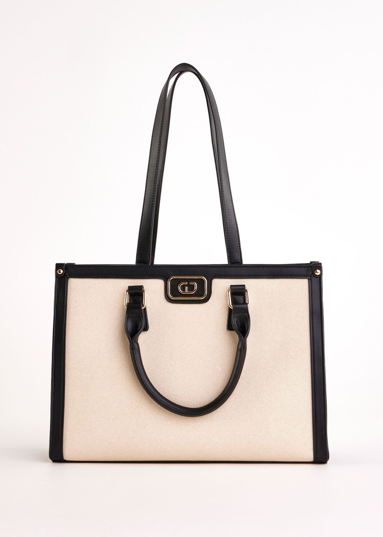 White canvas shopper bag