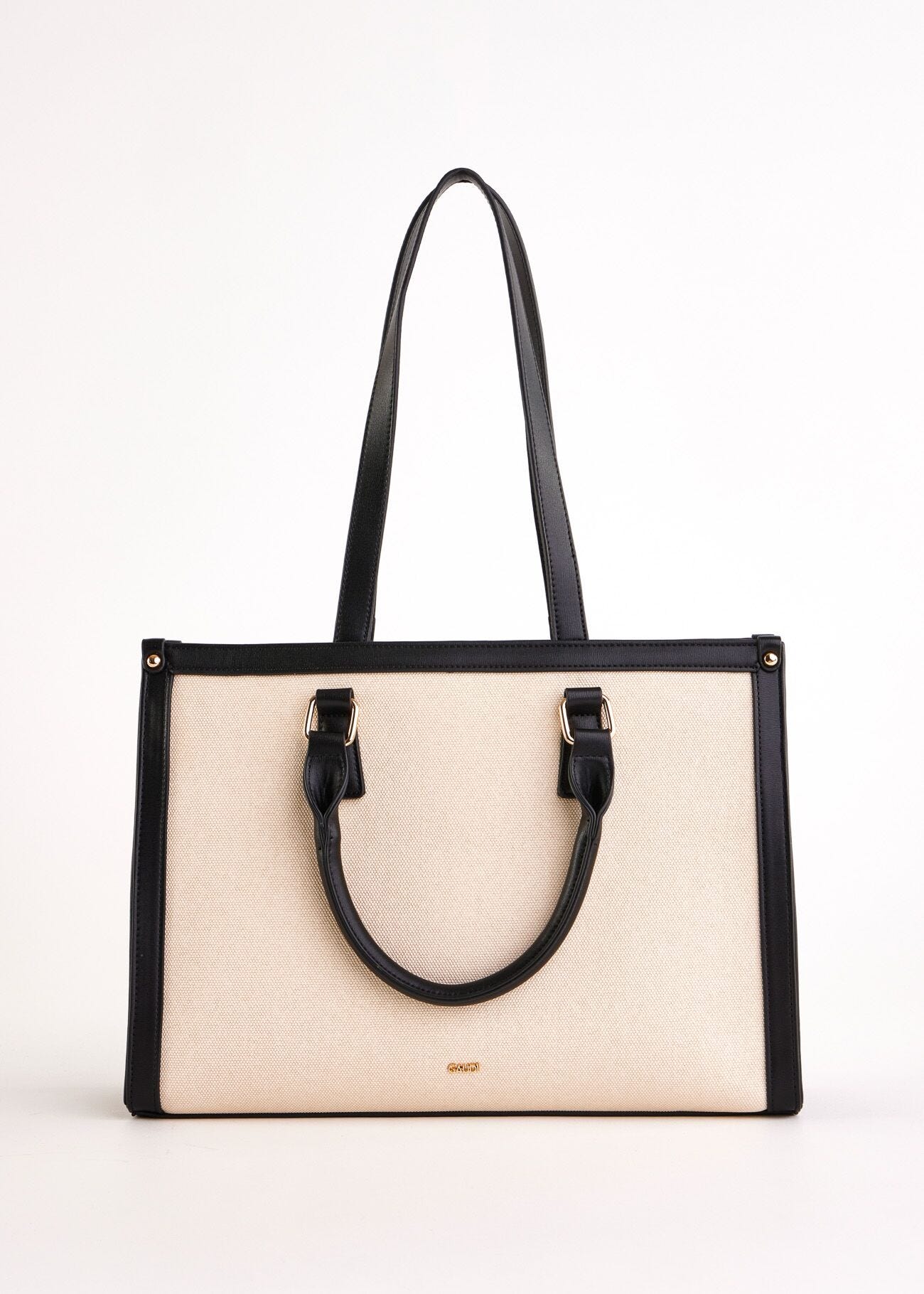 White canvas shopper bag