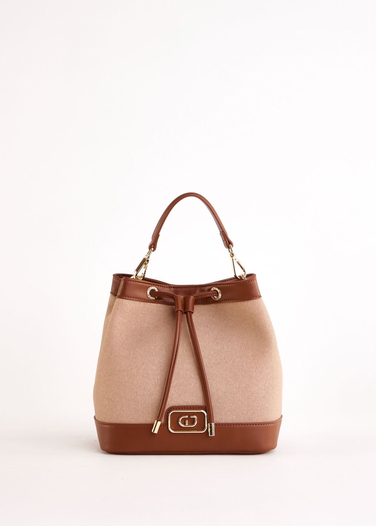Borsa a secchiello beige