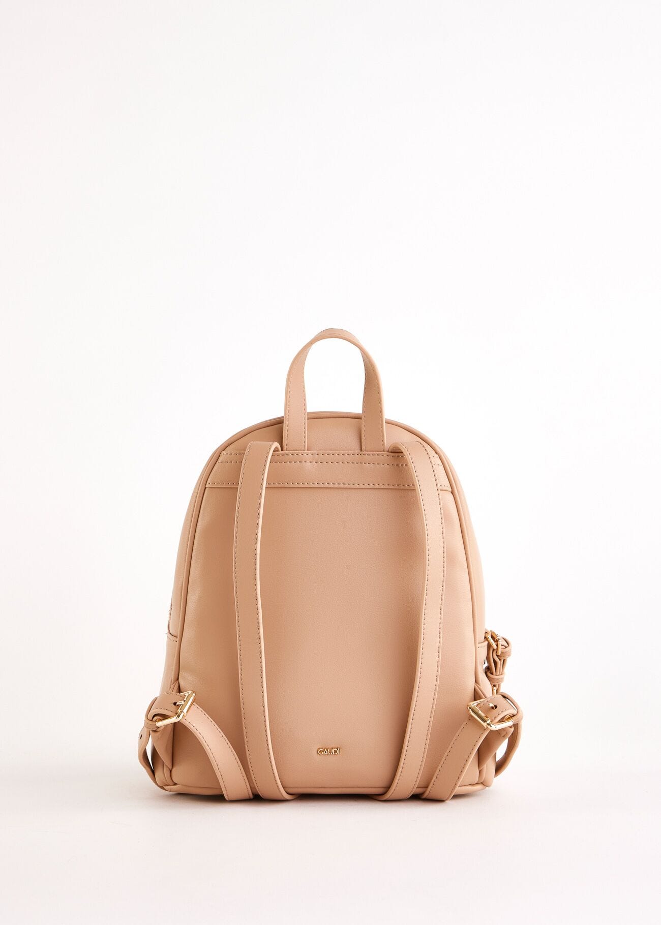 Sac à dos beige en matière synthétique