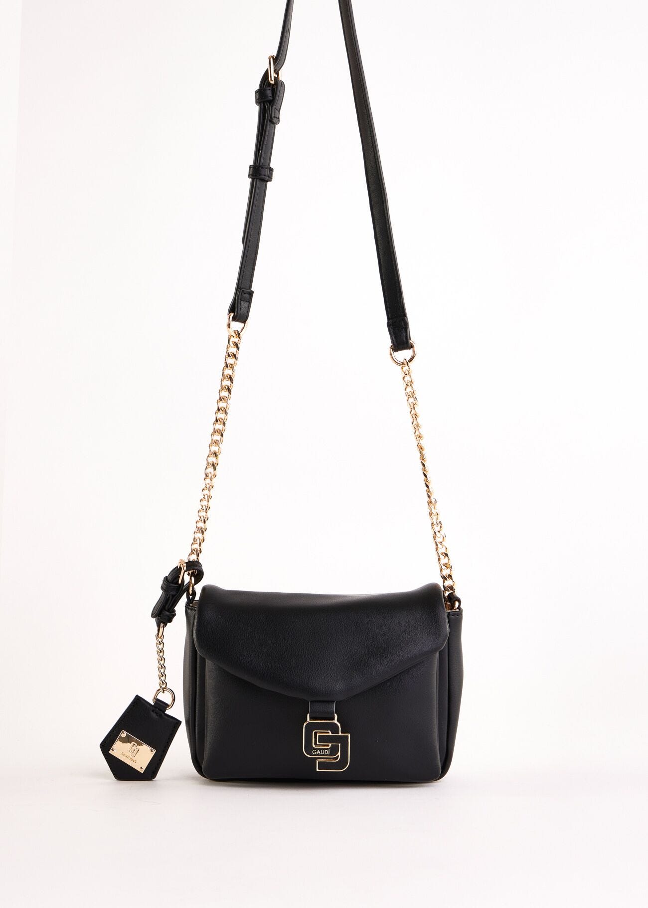 Sac à bandoulière noir en matière synthétique
