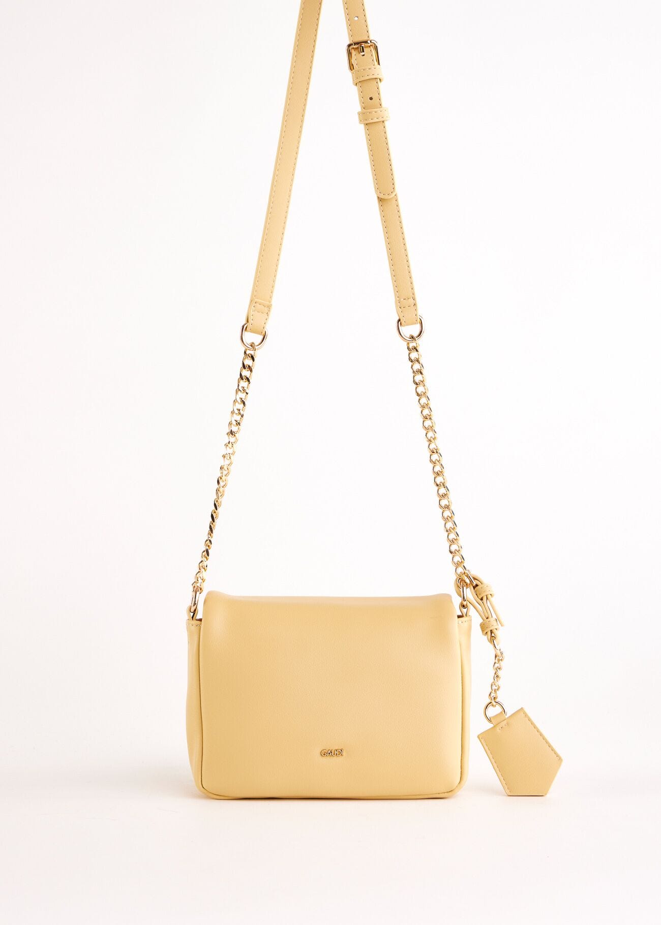 Borsa crossbody gialla in similpelle