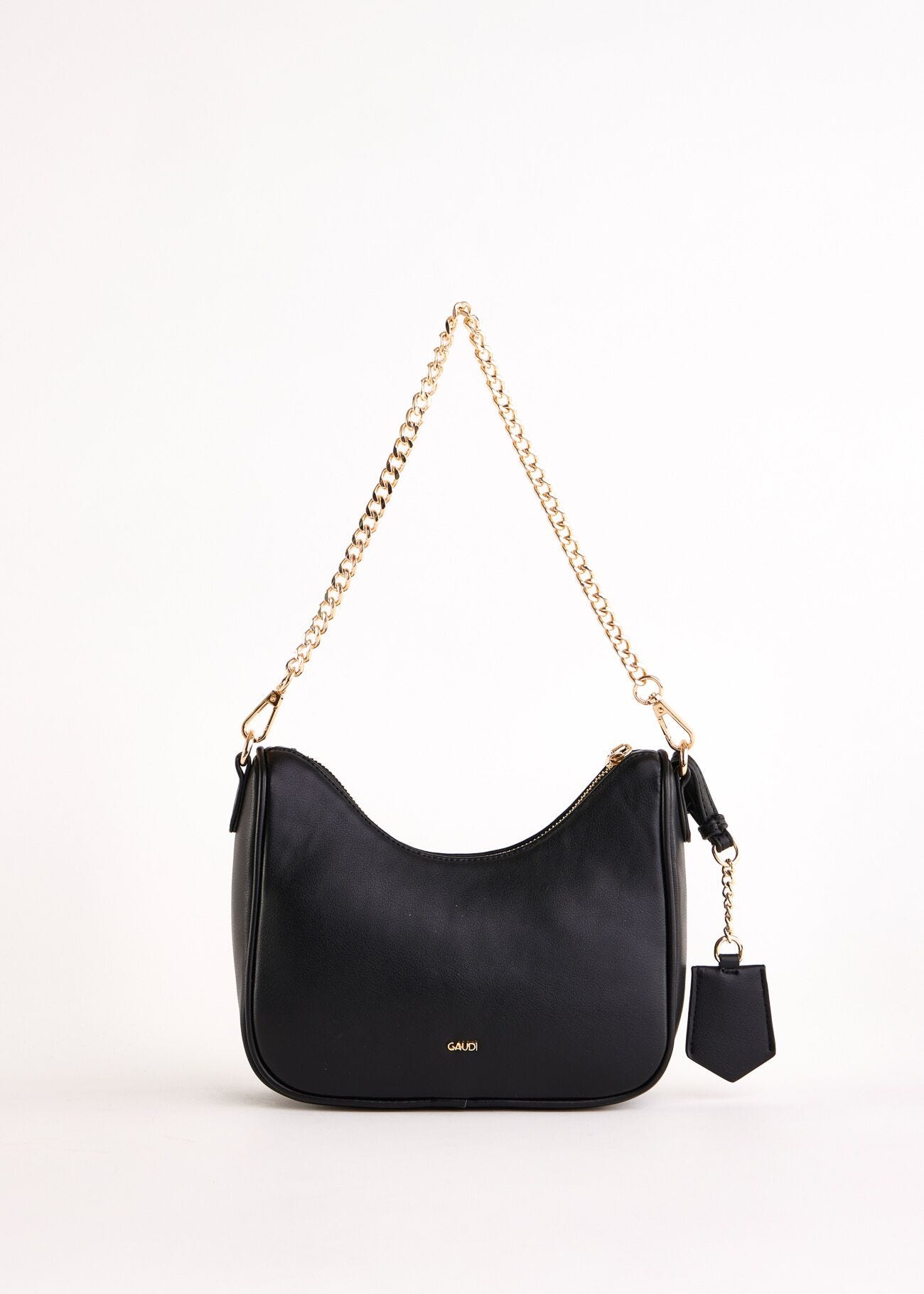 Borsa hobo nera in similpelle