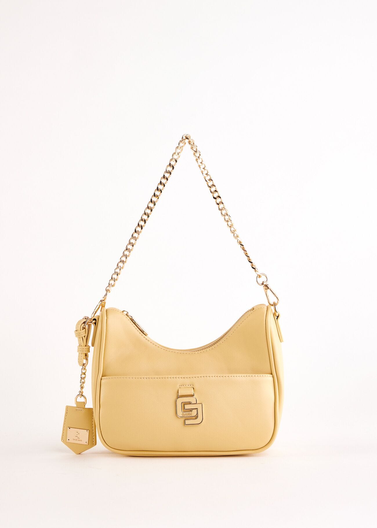 Borsa hobo gialla in similpelle