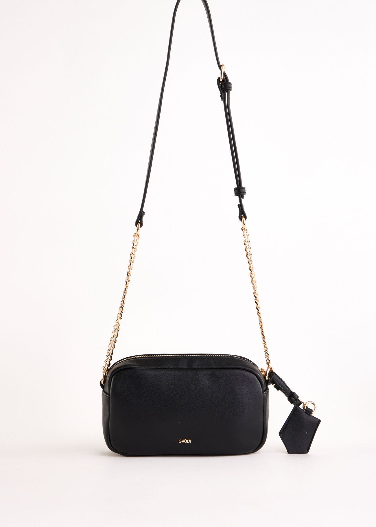 Sac à bandoulière noir en matière synthétique
