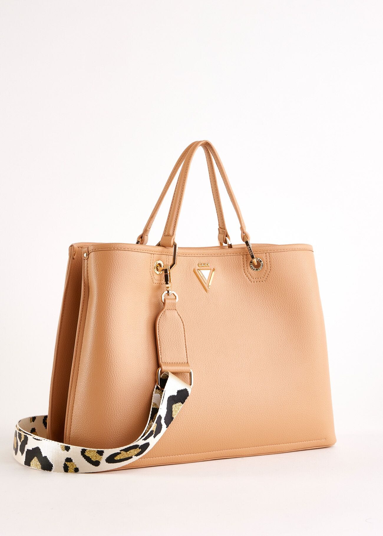 Borsa top handle beige in similpelle