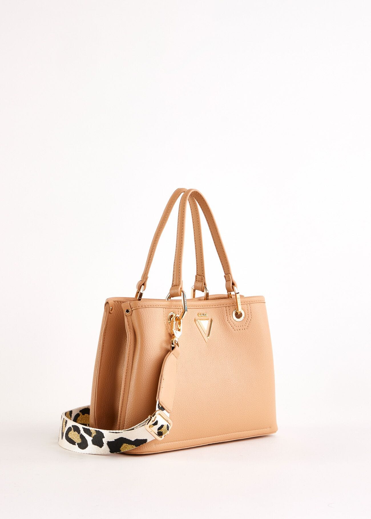 Borsa top handle beige in similpelle