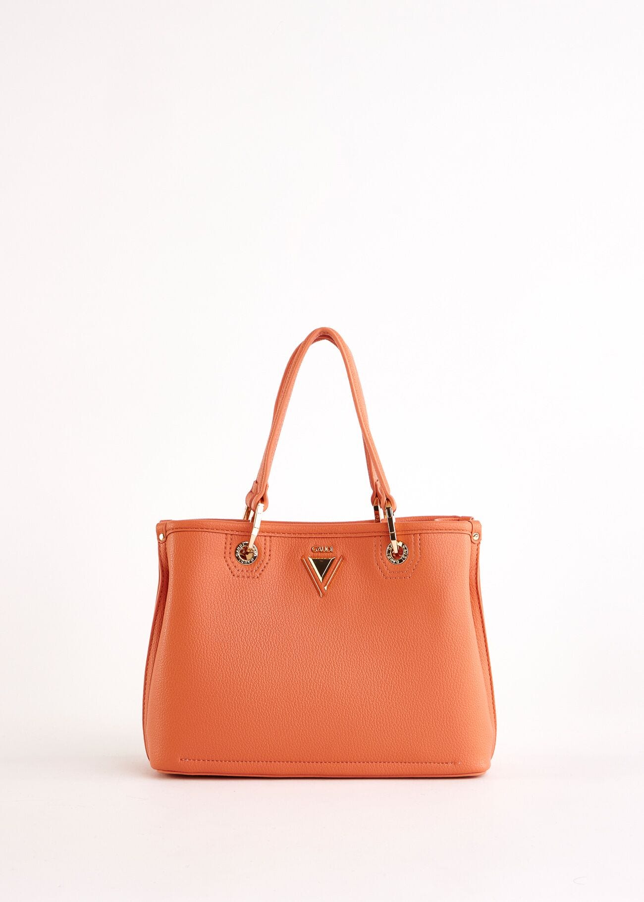 Orange top handle bag