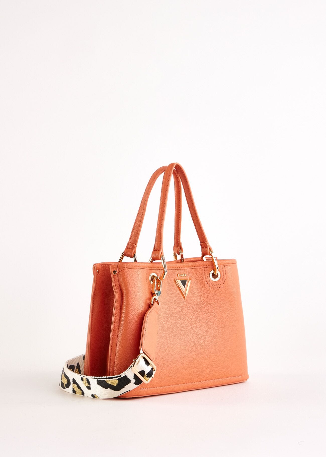 Orange top handle bag