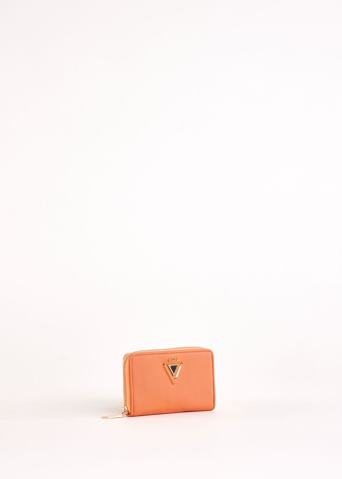 Portafoglio mini zip around arancione