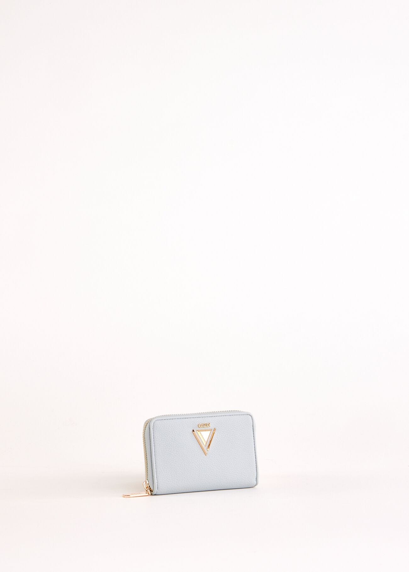 Portafoglio mini zip around azzurro
