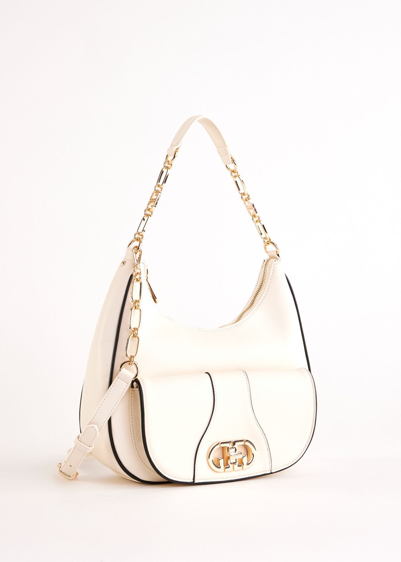 Borsa hobo bianca in similpelle