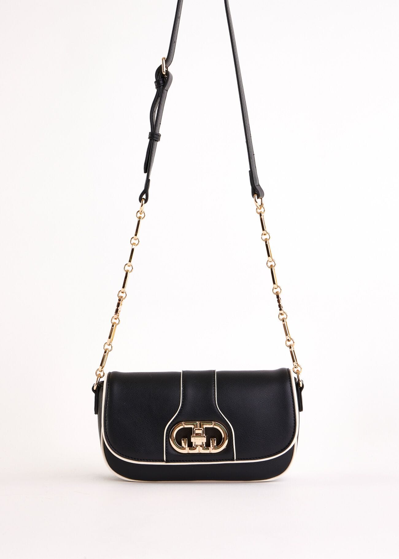 Borsa crossbody nera in similpelle