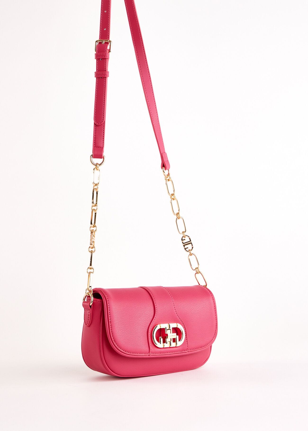 Borsa crossbody fucsia in similpelle
