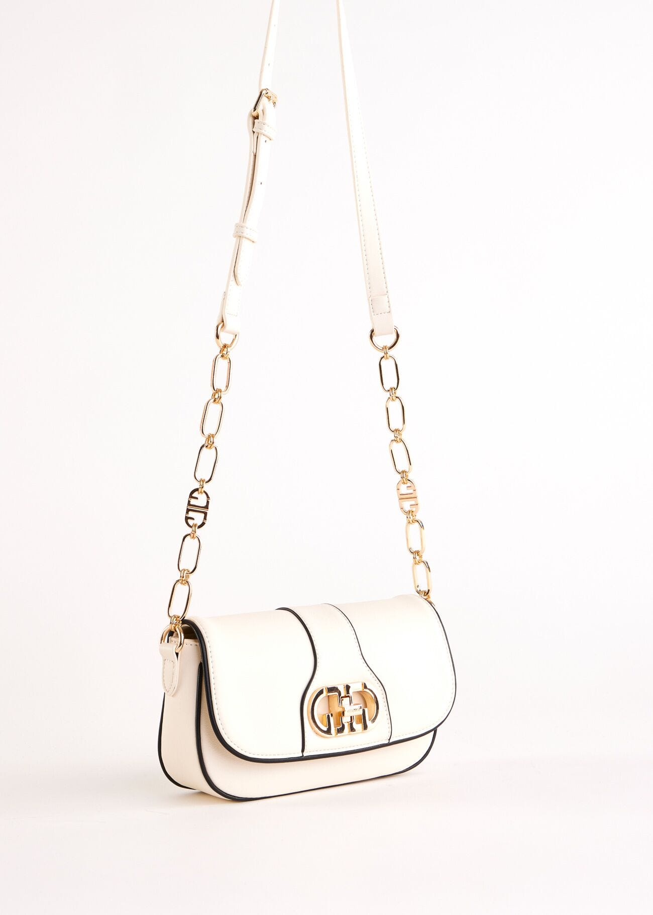 Borsa crossbody bianca in similpelle