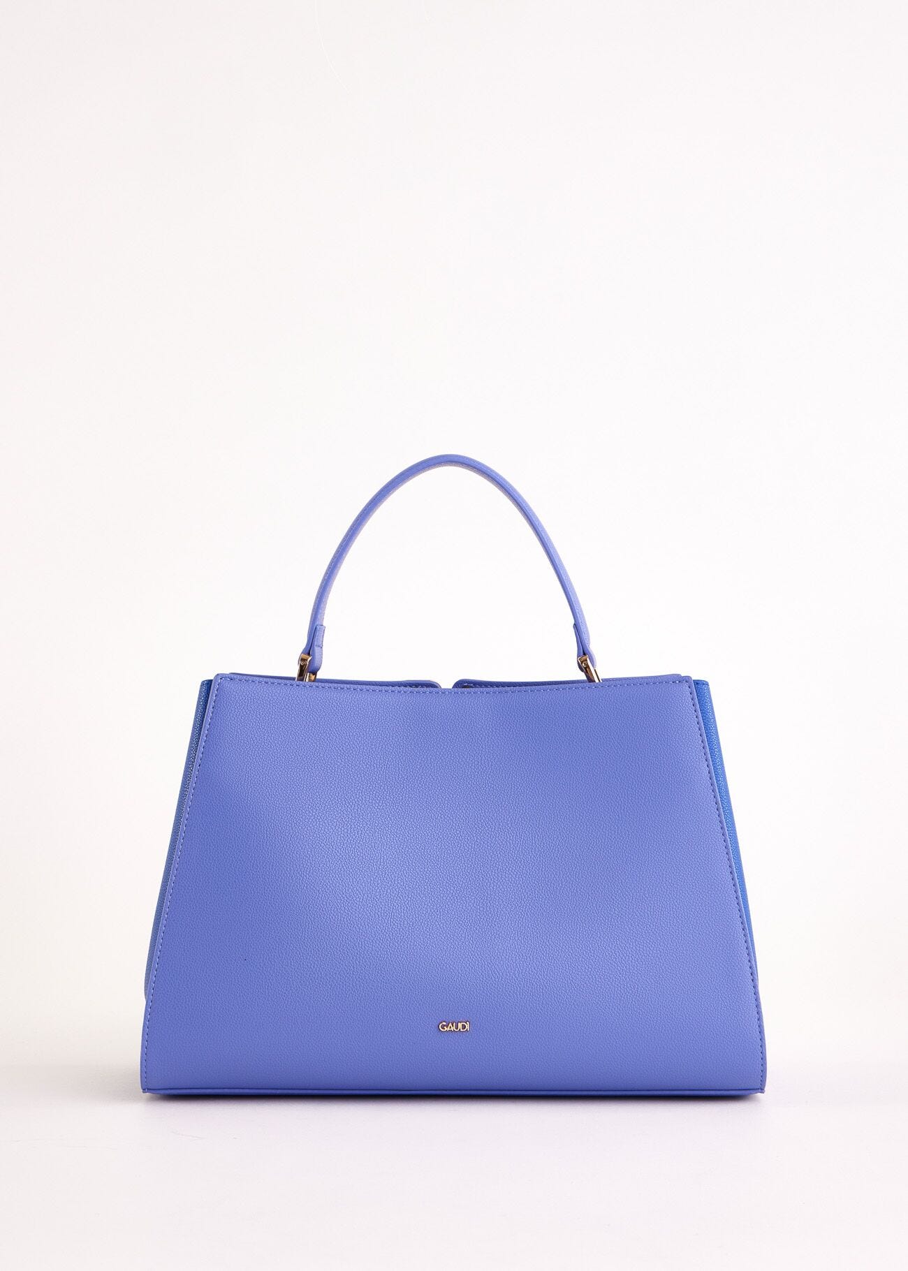 Sac à main bleu en matière synthétique