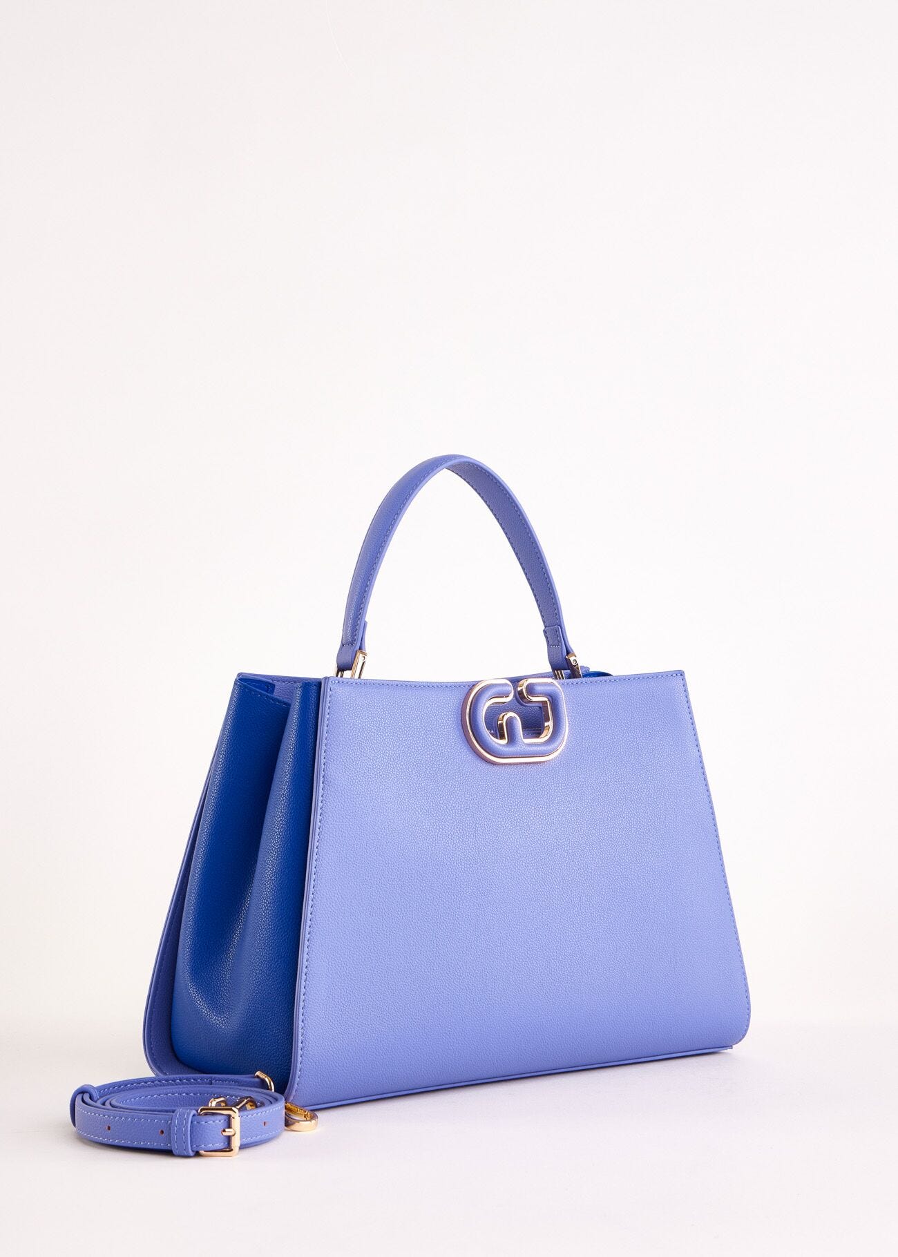 Sac à main bleu en matière synthétique